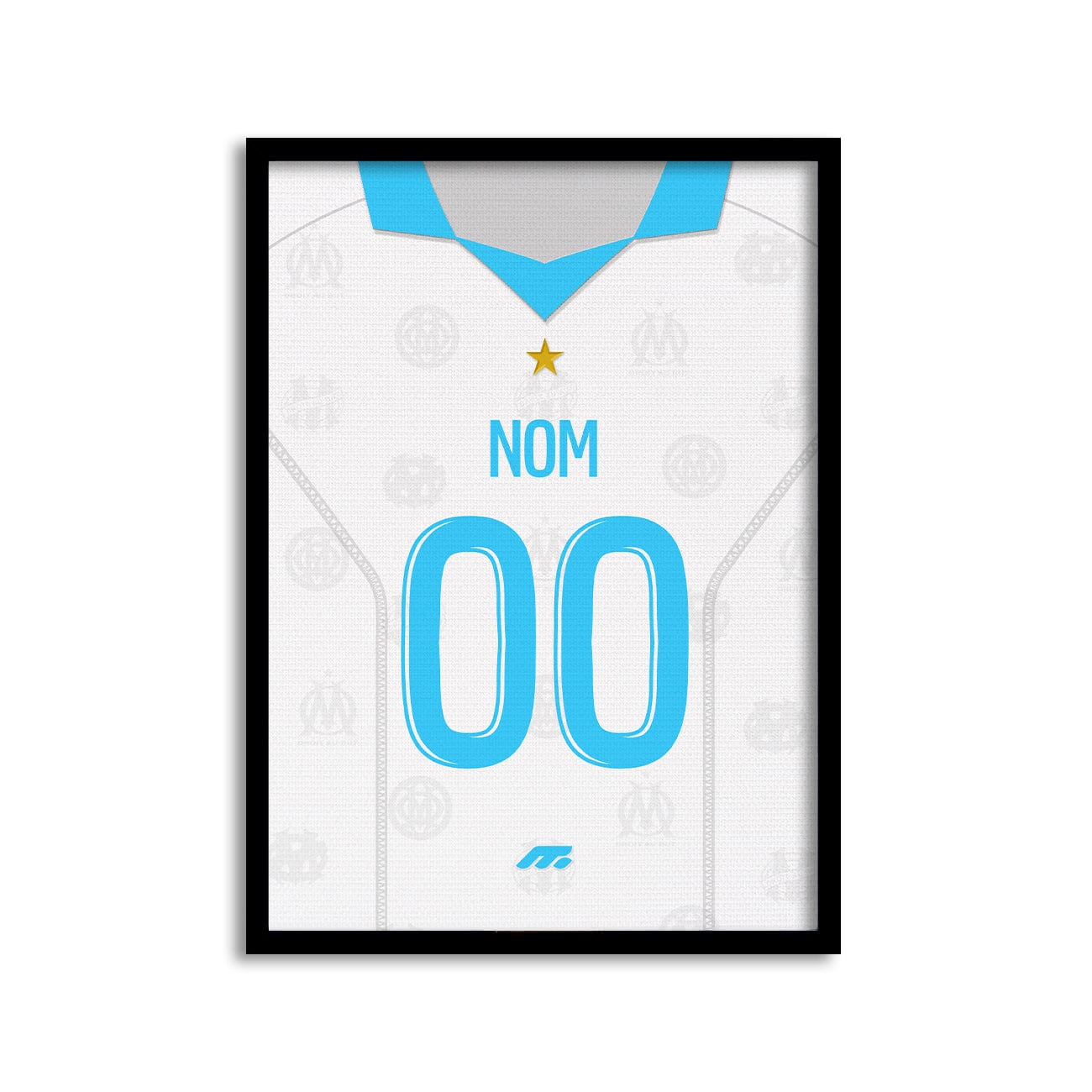 Affiche Olympique de Marseille football personnalisable à imprimer