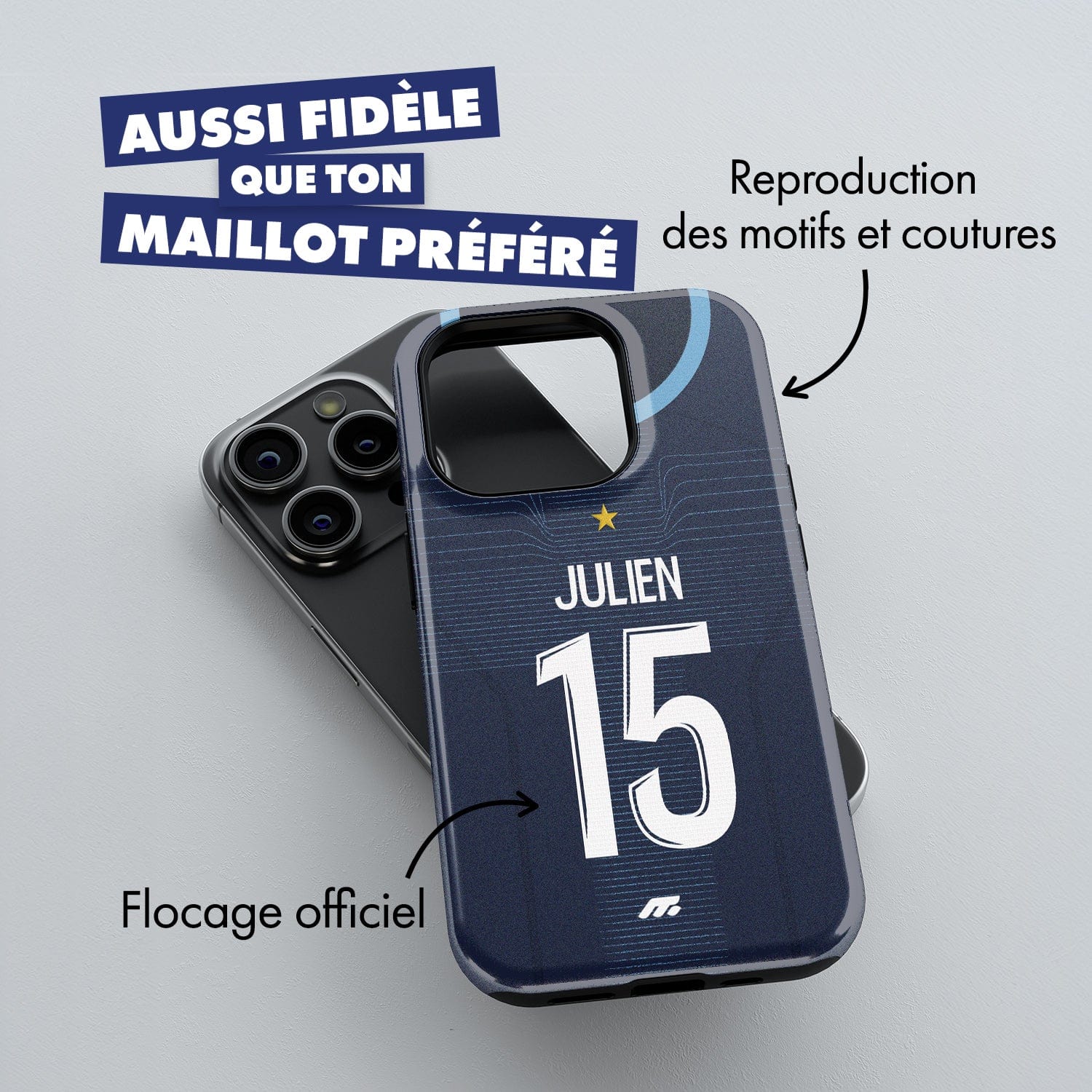 Coque Olympique de Marseille football personnalisable pour téléphone