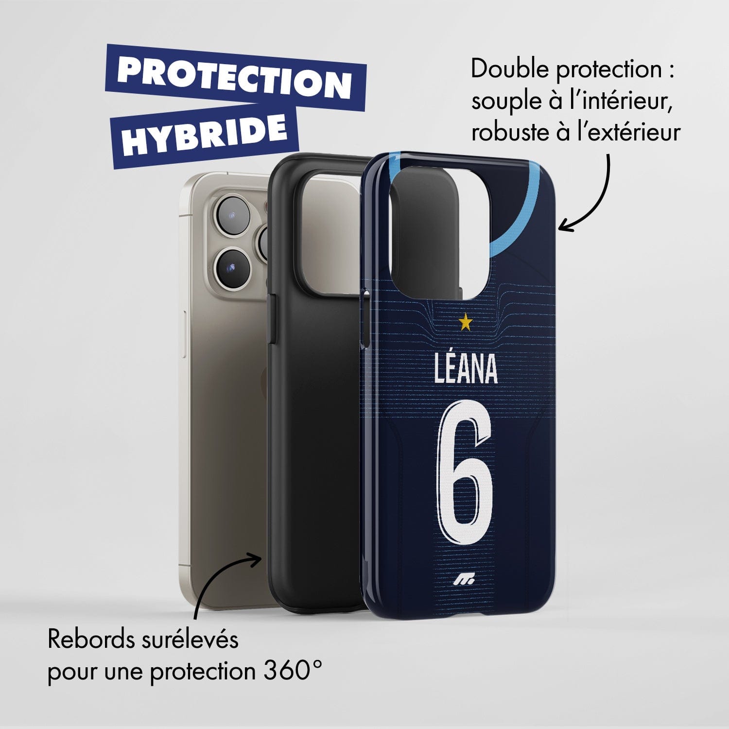 Coque Olympique de Marseille football personnalisable pour téléphone