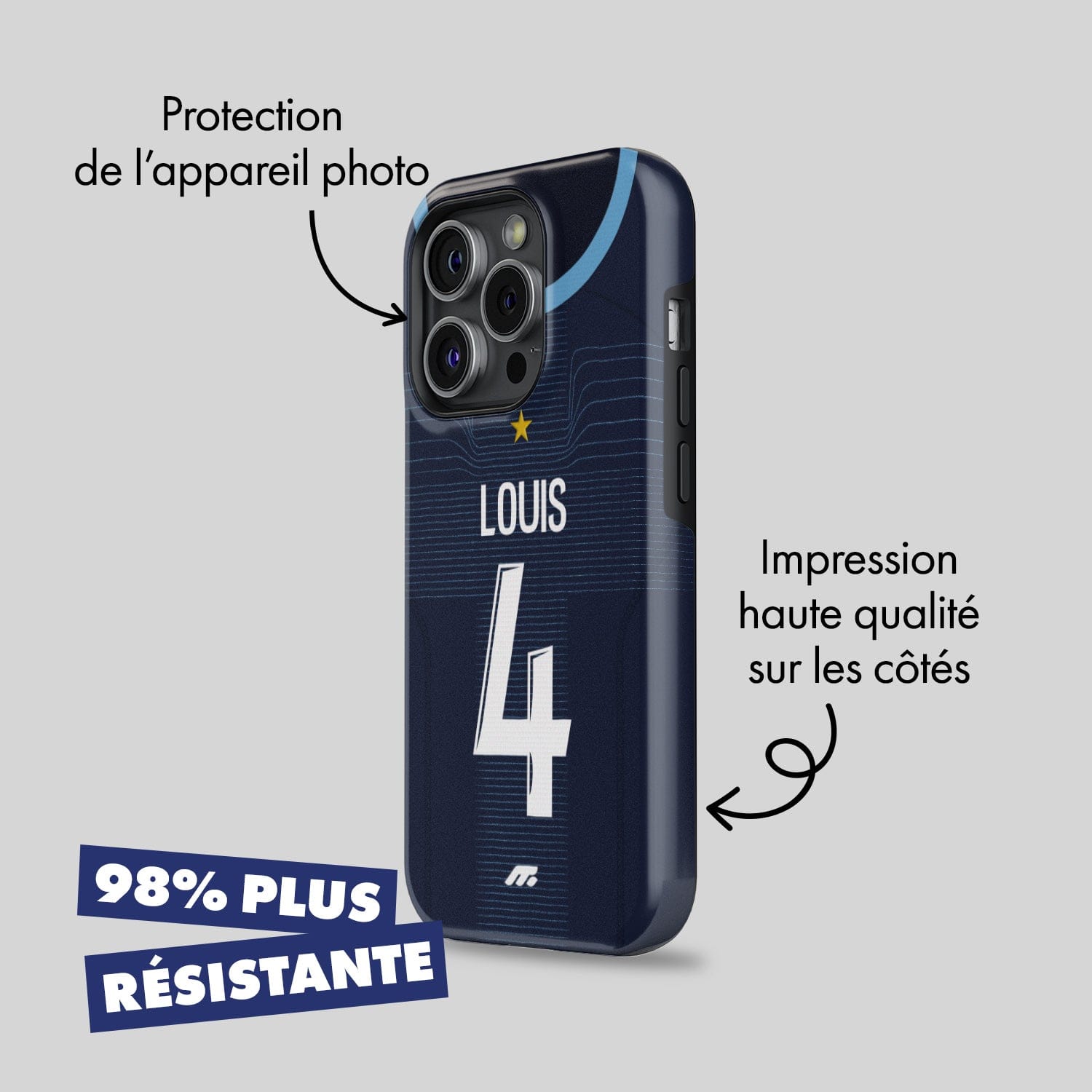 Coque Olympique de Marseille football personnalisable pour téléphone