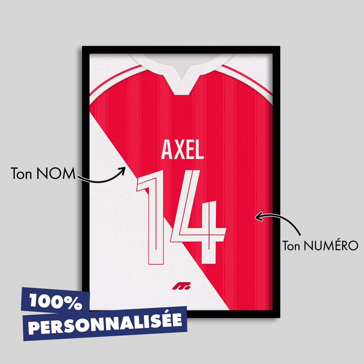 Affiche AS Monaco football personnalisable à imprimer