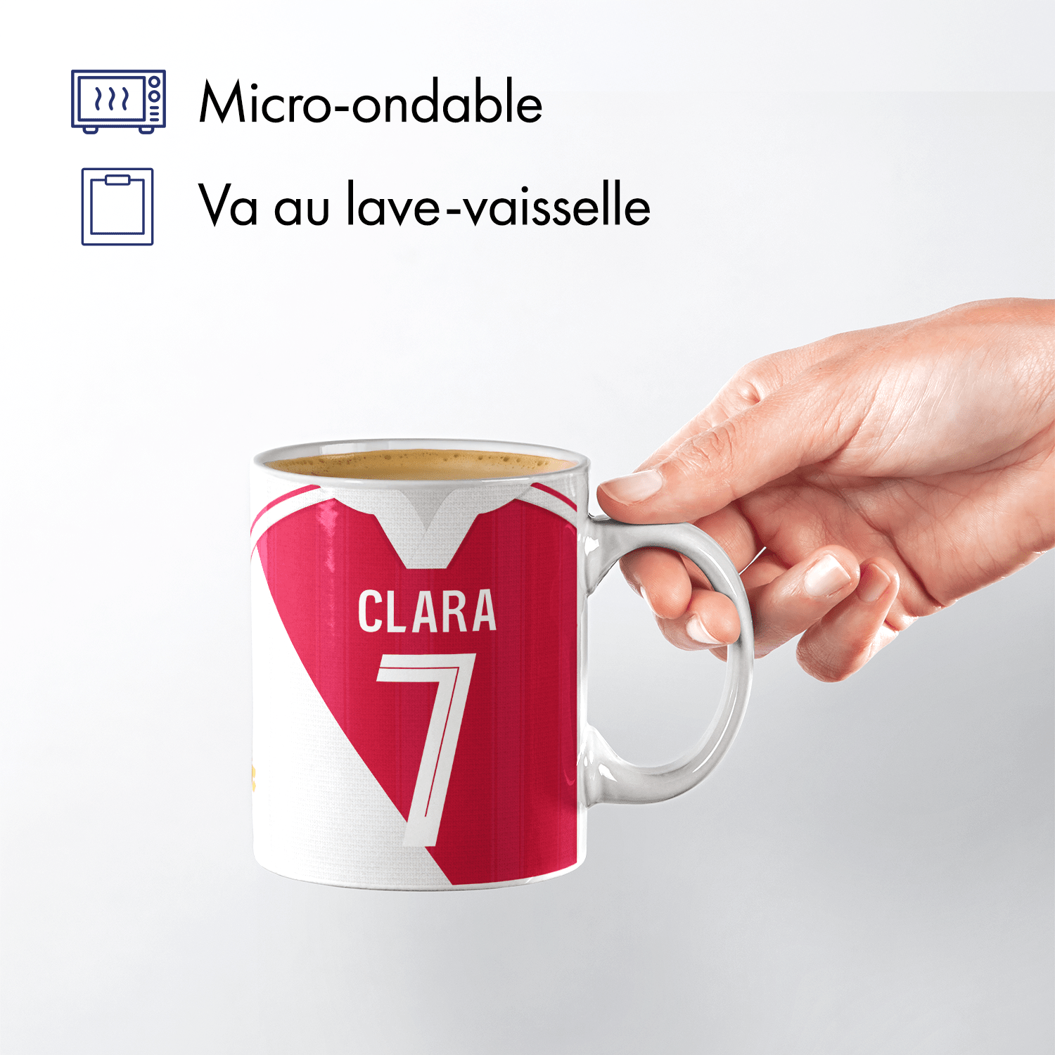 Mug AS Monaco football personnalisable