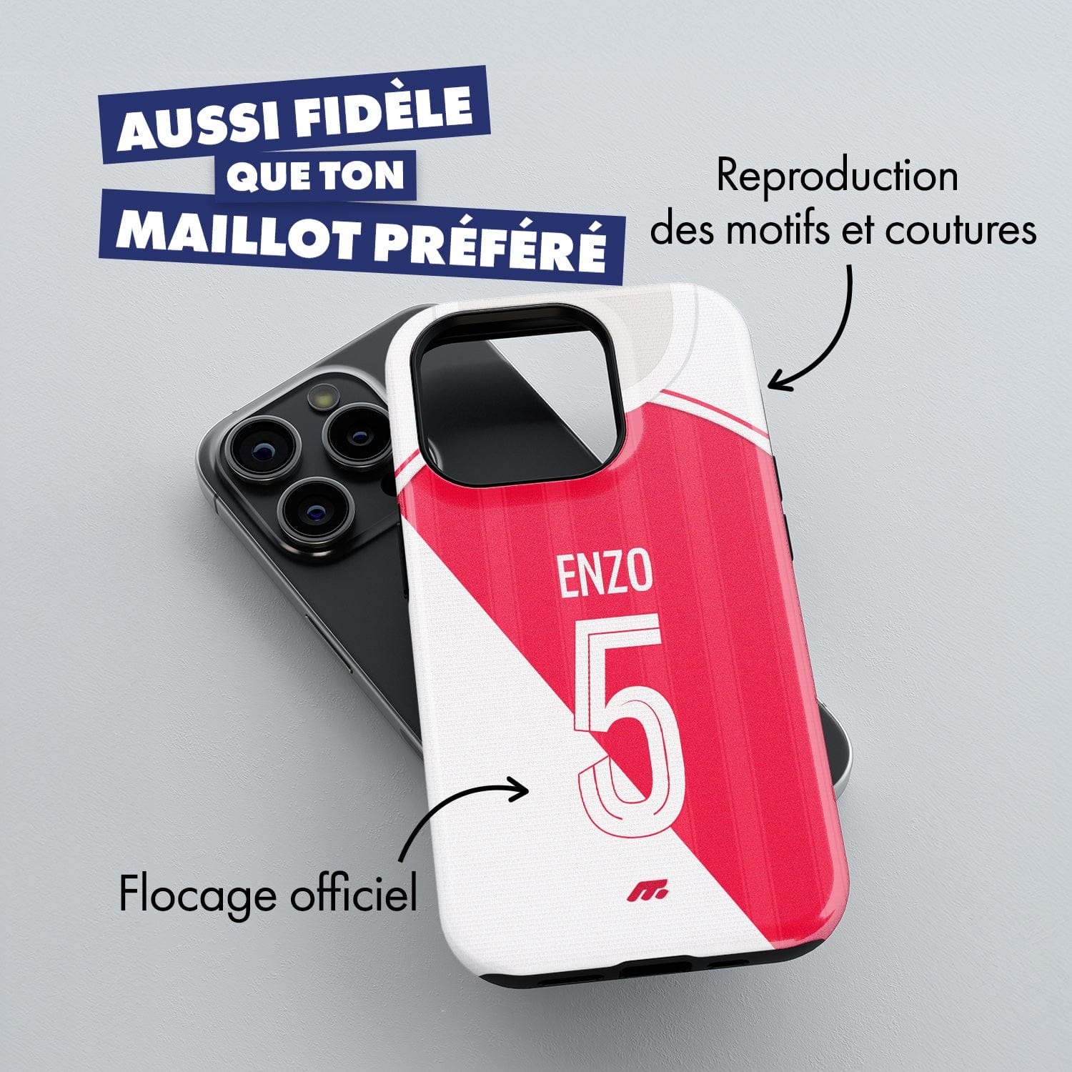 Coque AS Monaco football personnalisable pour téléphone