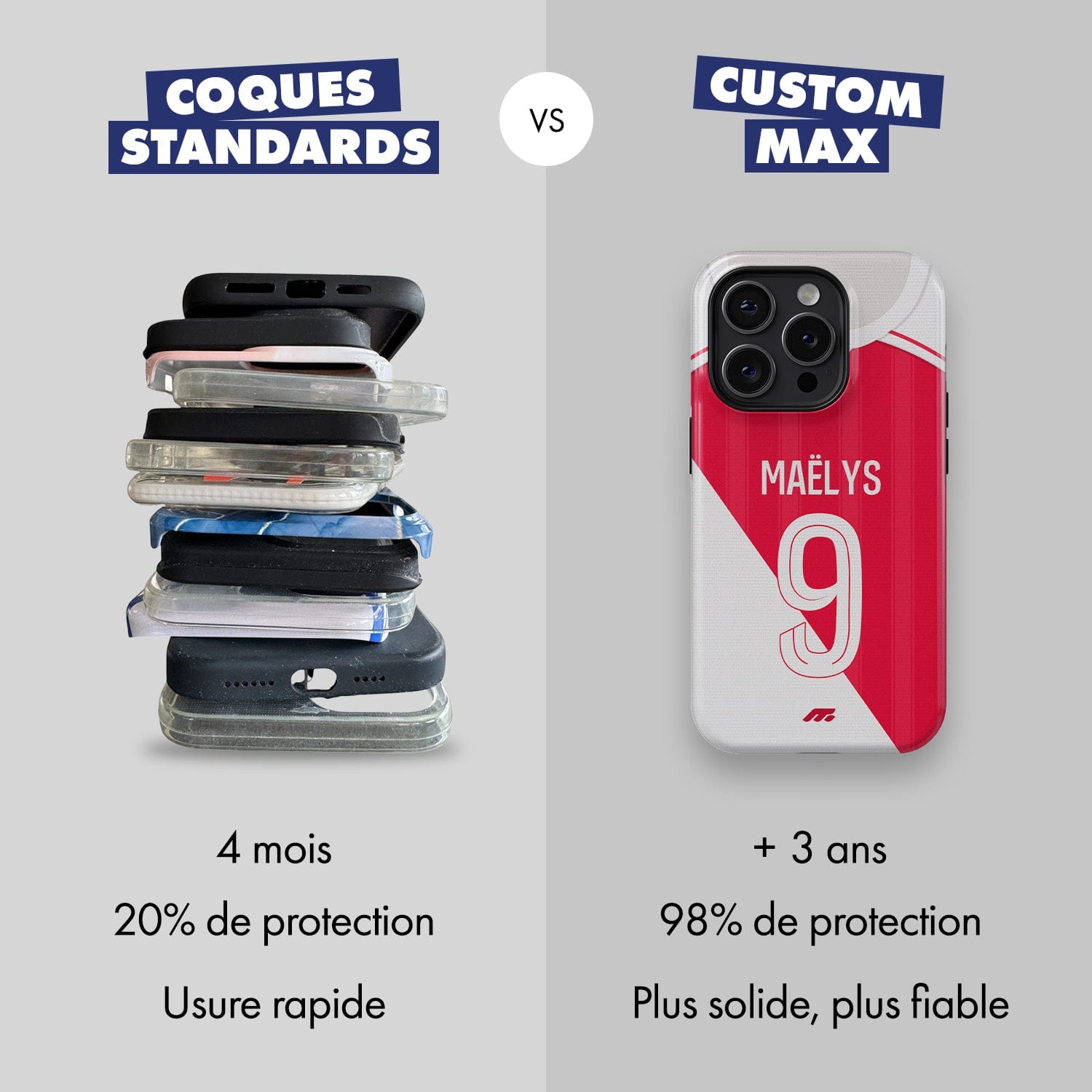Coque AS Monaco football personnalisable pour téléphone