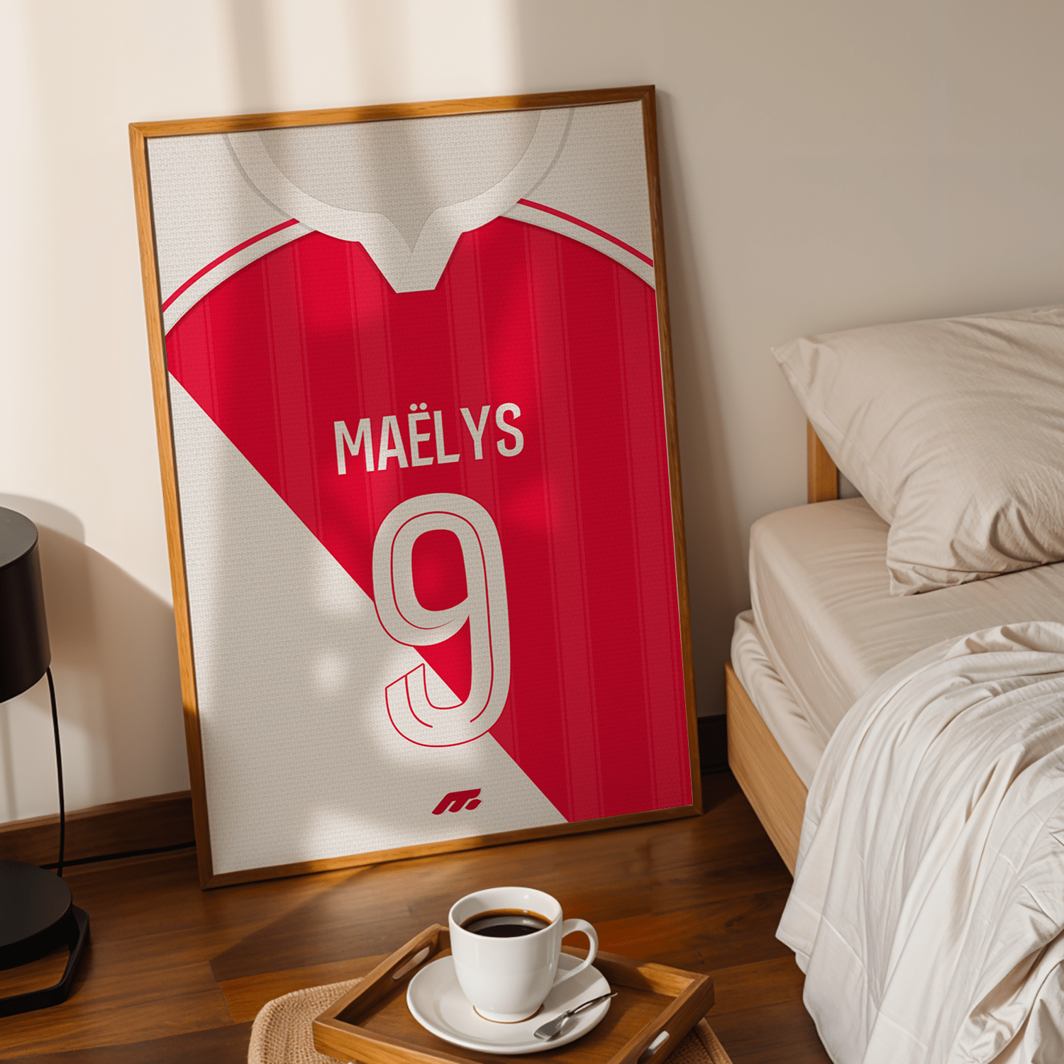 Affiche AS Monaco football personnalisable à imprimer