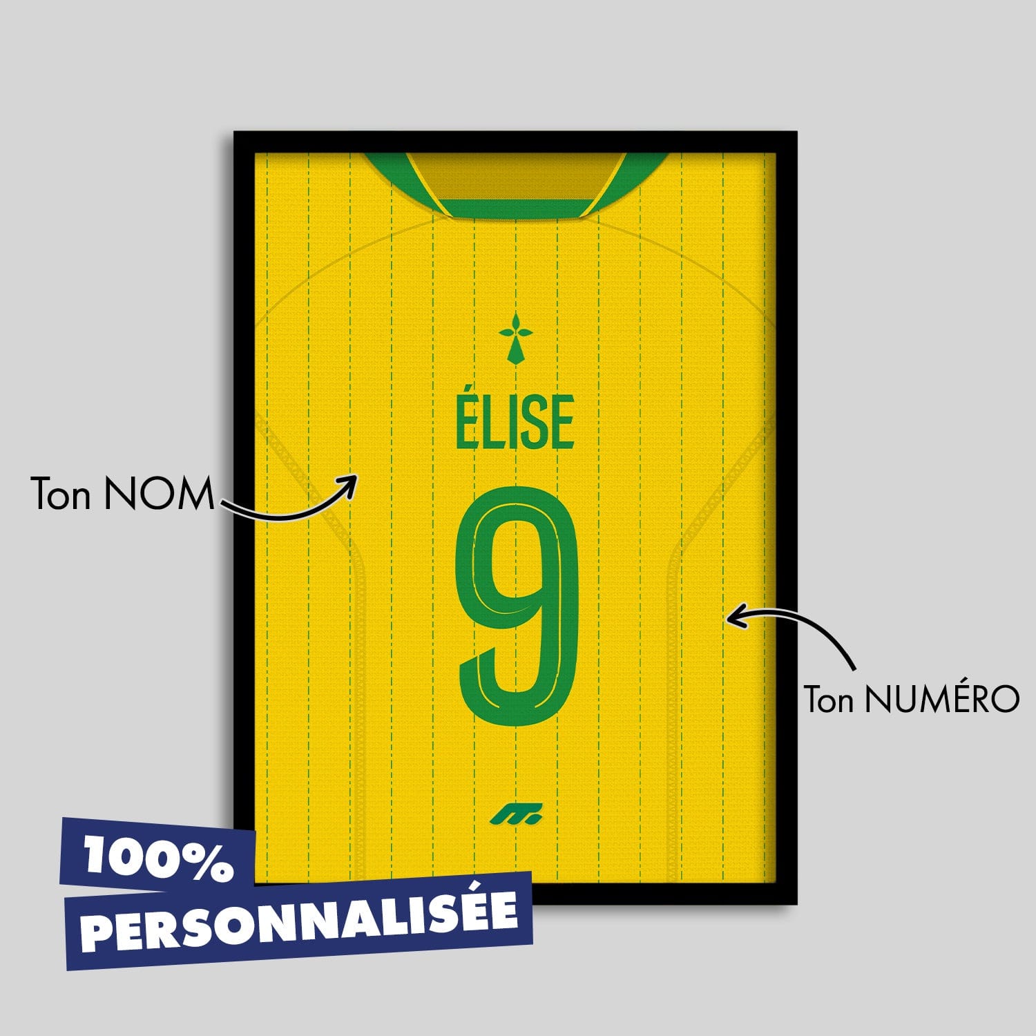 Affiche FC Nantes football personnalisable à imprimer