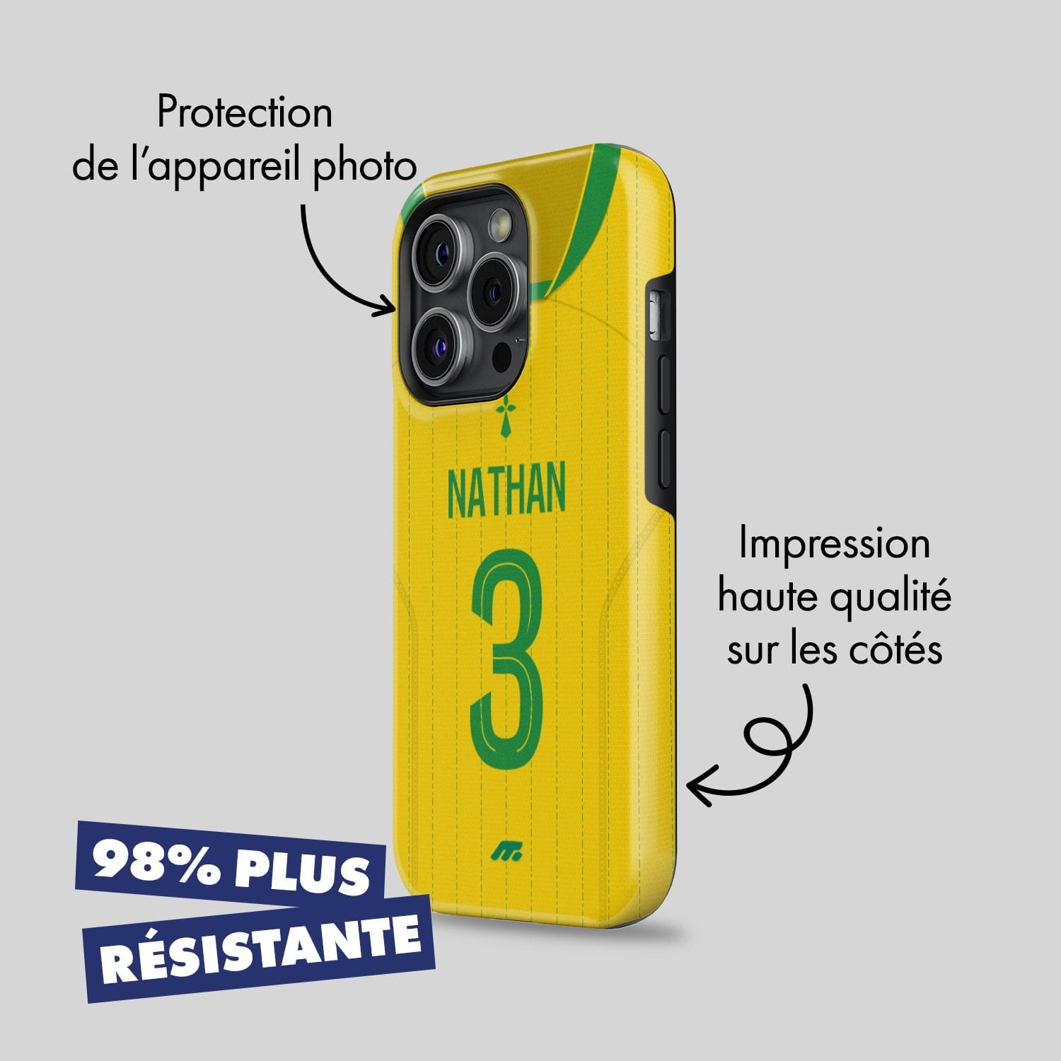 Coque FC Nantes football personnalisable pour téléphone