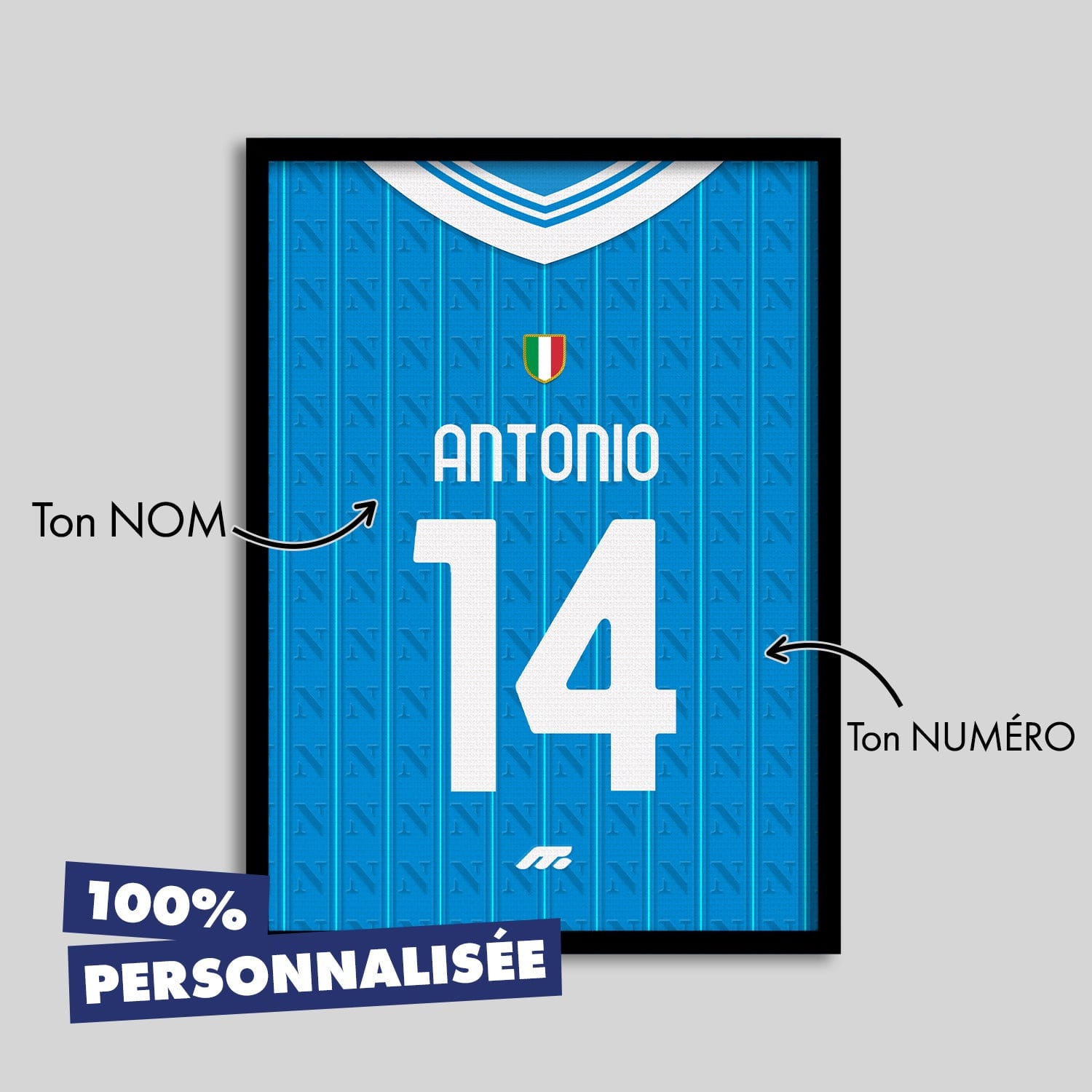 Affiche NAPOLI football personnalisable à imprimer
