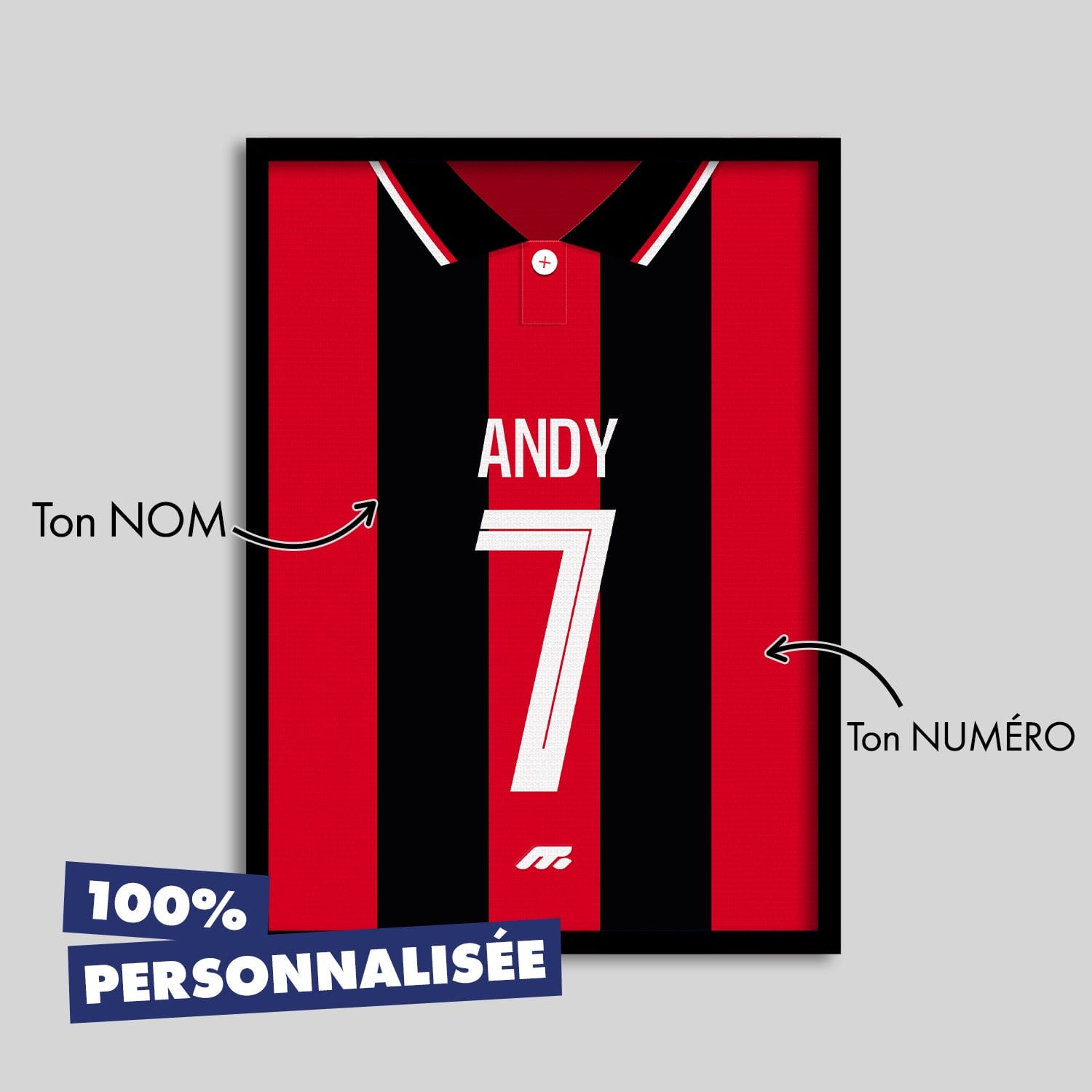 Affiche OGC Nice football personnalisable à imprimer