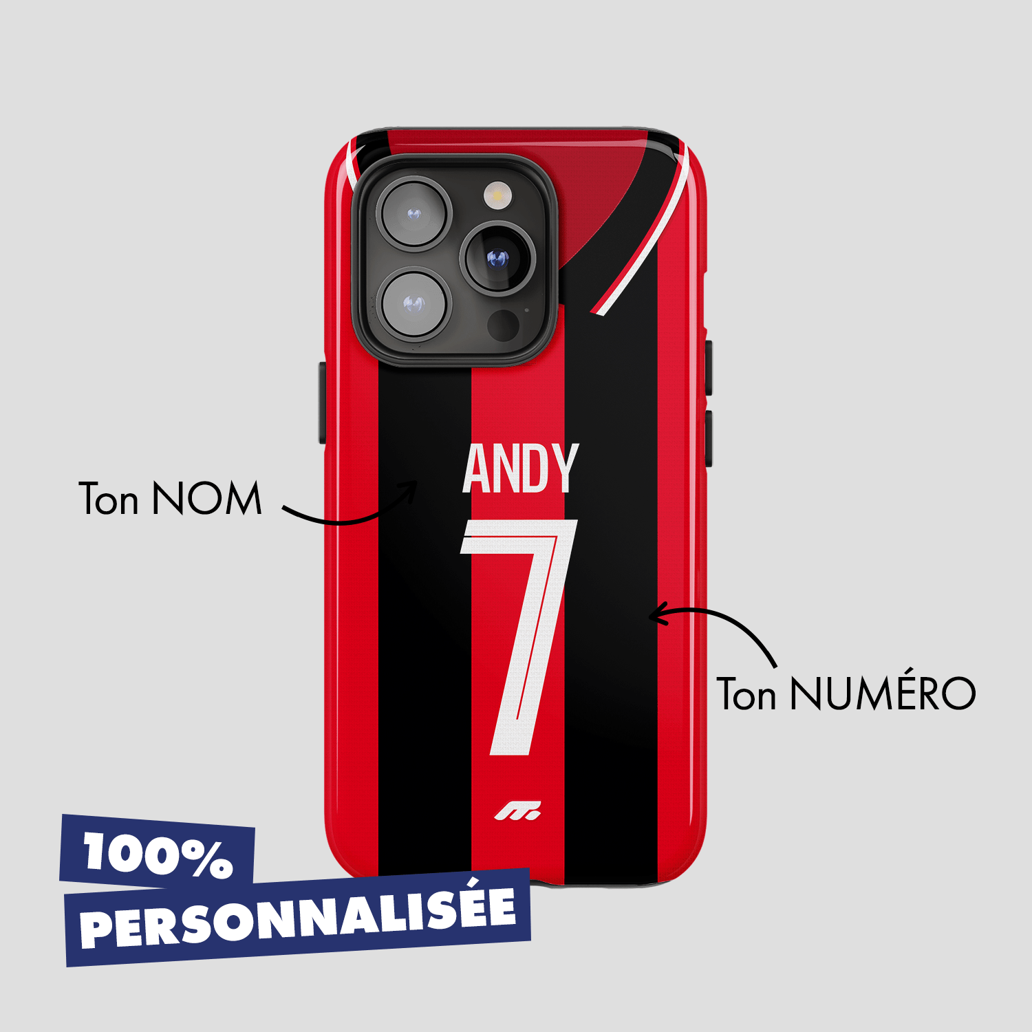 Coque OGC Nice football personnalisable pour téléphone