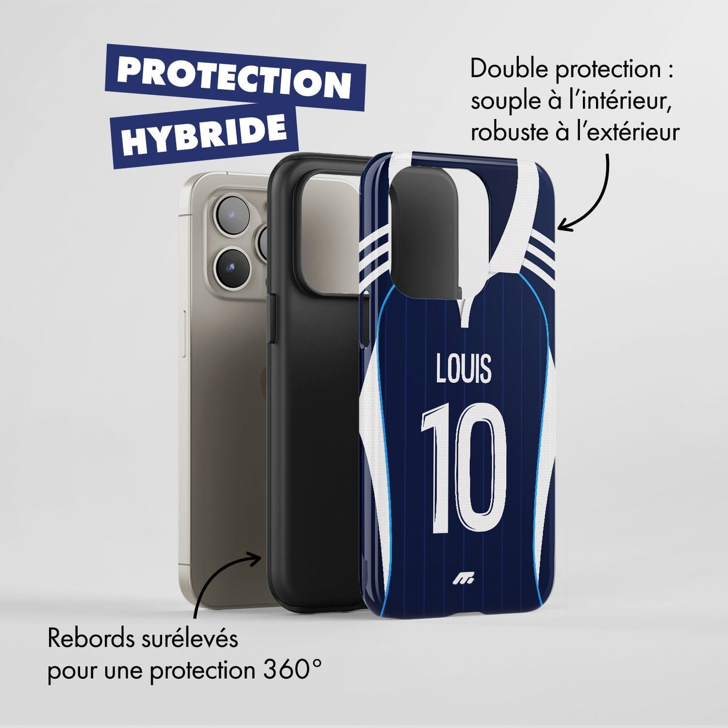 Coque de téléphone PARIS FC personnalisable pour téléphone