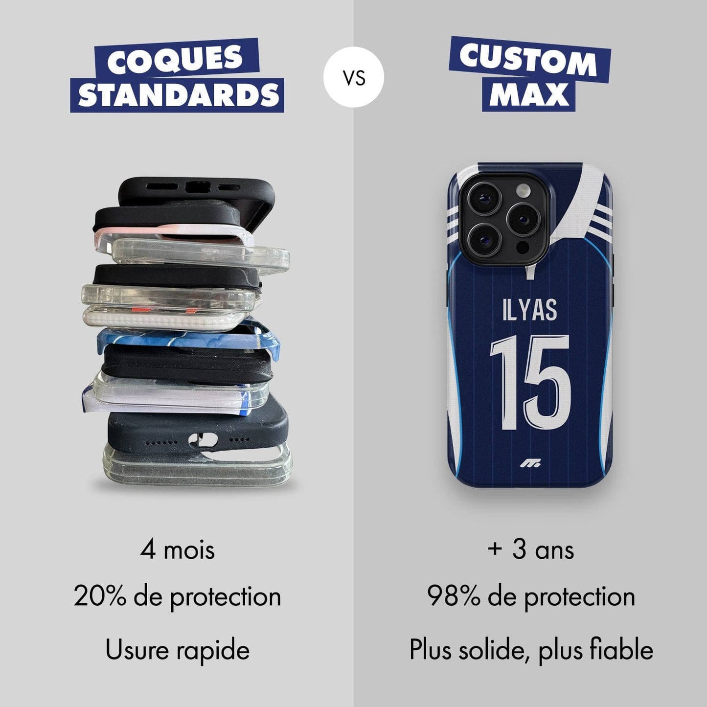 Coque de téléphone PARIS FC personnalisable pour téléphone