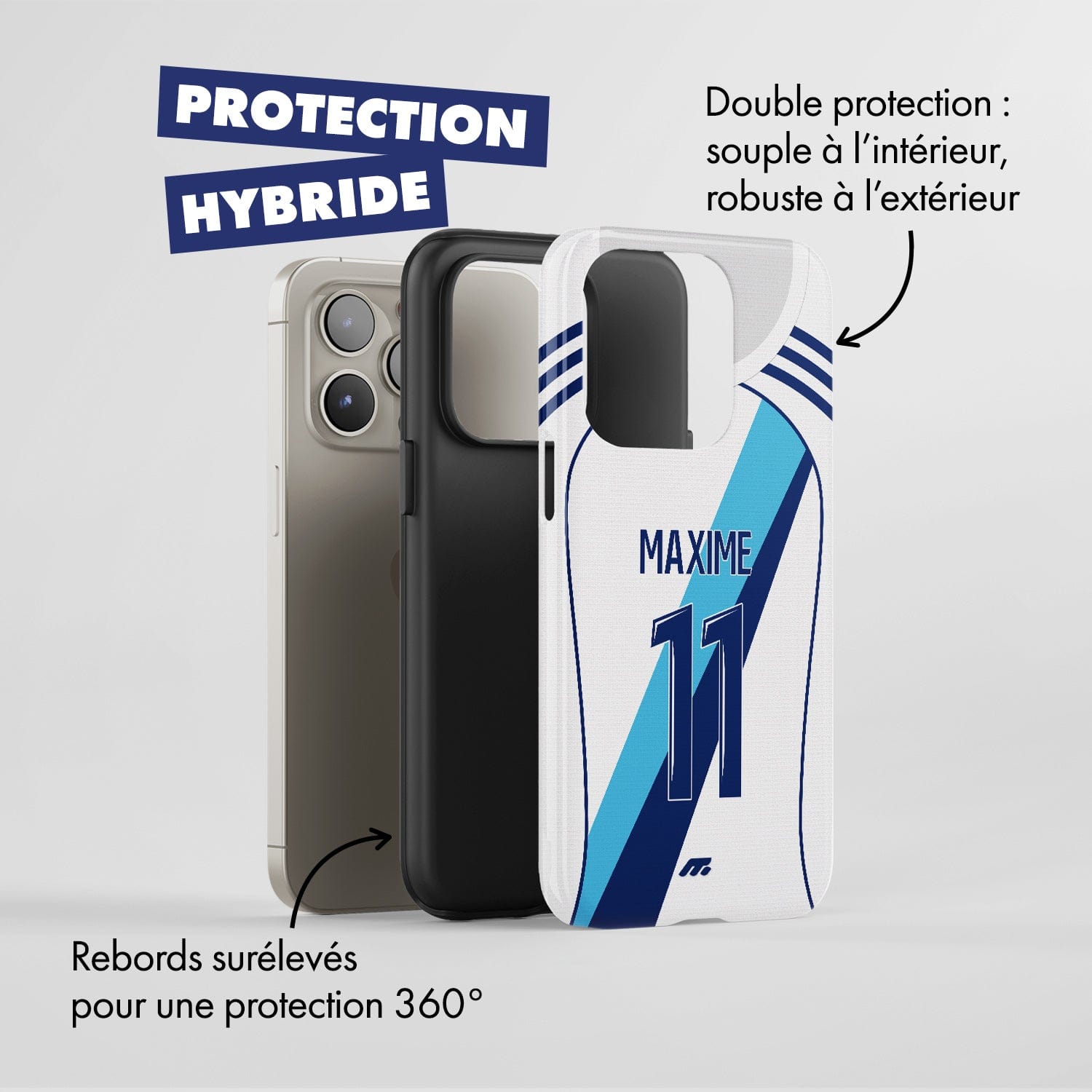 Coque de téléphone PARIS FC personnalisable pour téléphone