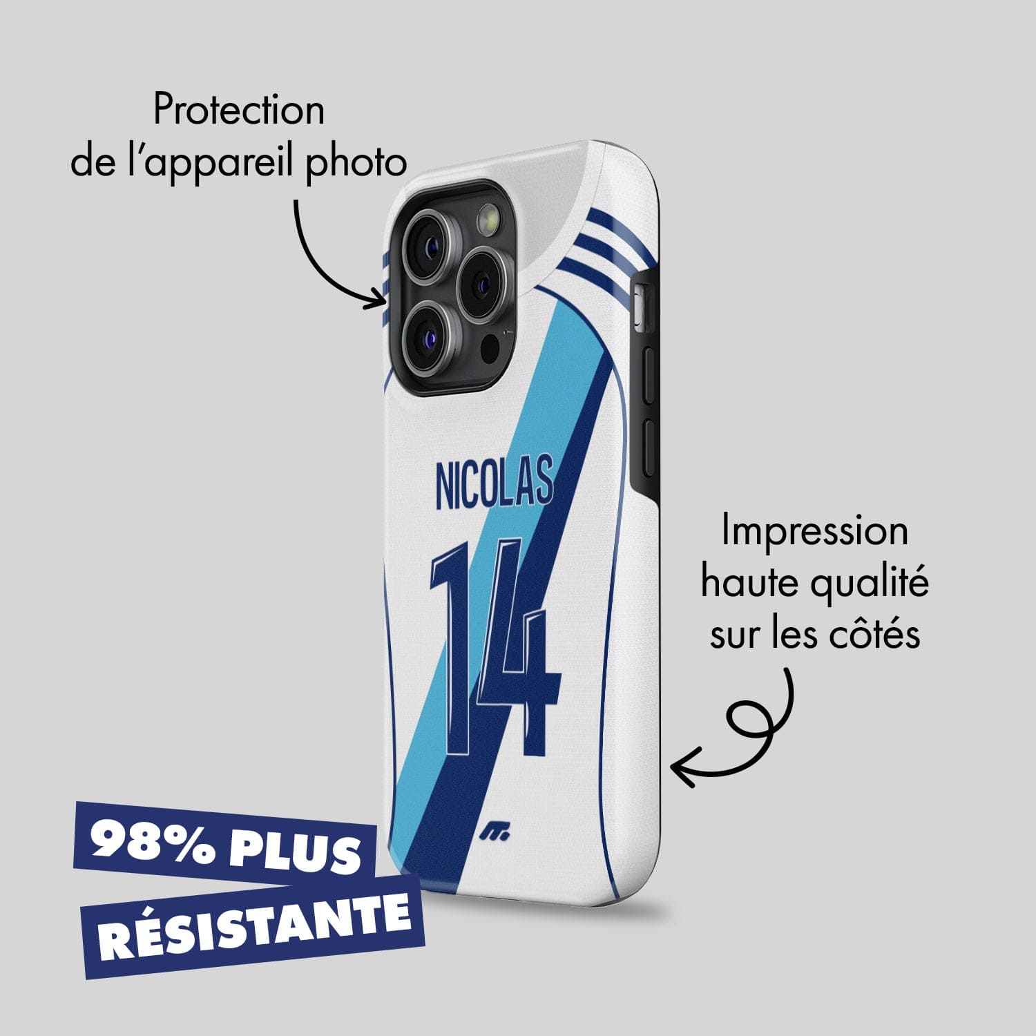 Coque de téléphone PARIS FC personnalisable pour téléphone