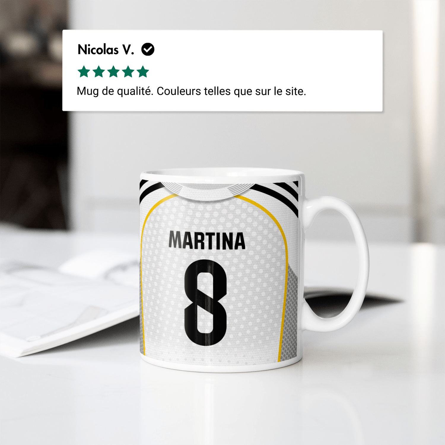 Mug Real Madrid CF football personnalisable