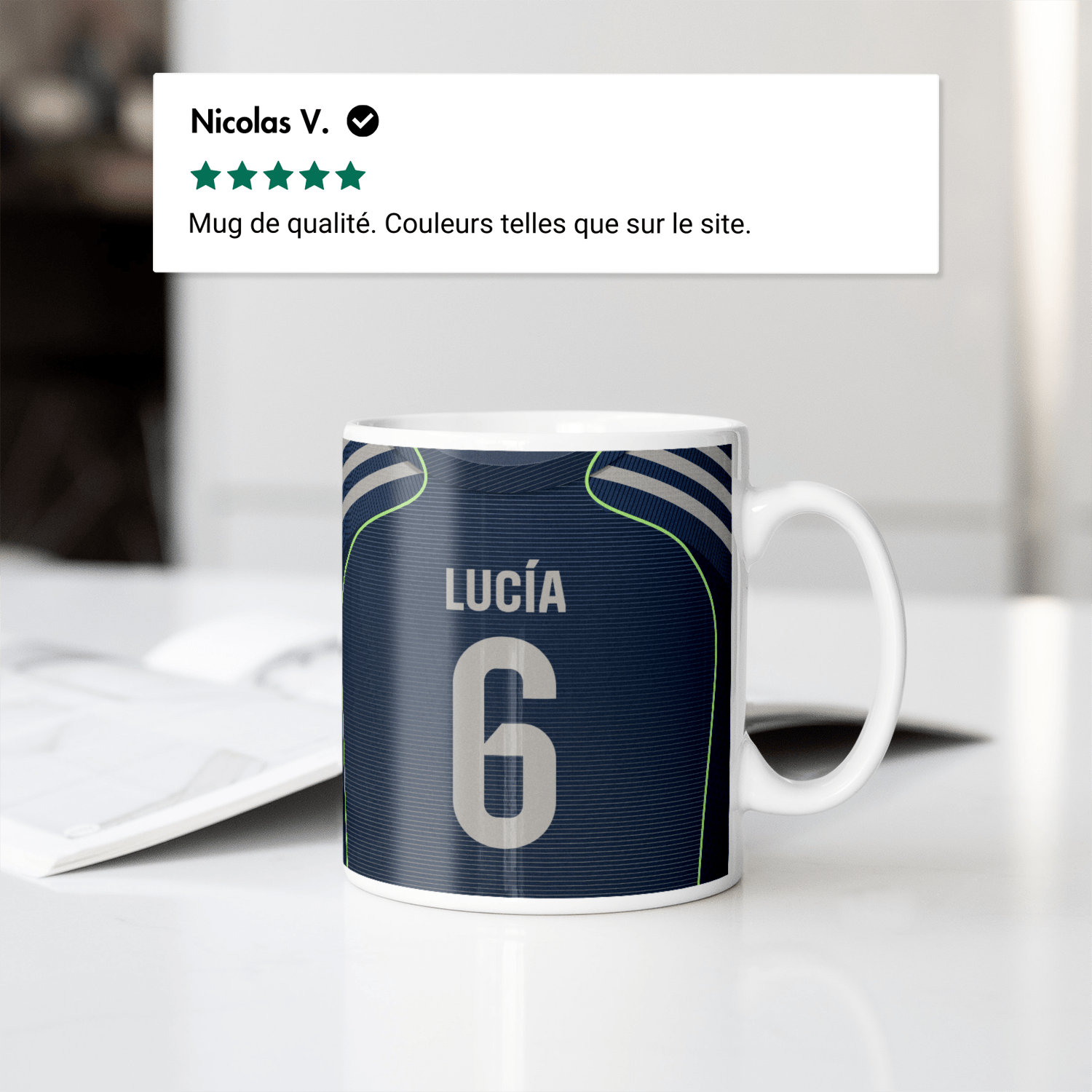 Mug Real Madrid CF football personnalisable