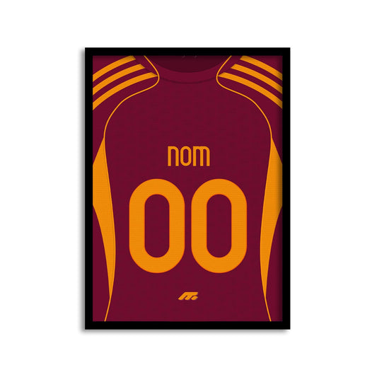 Affiche AS Roma football personnalisable à imprimer