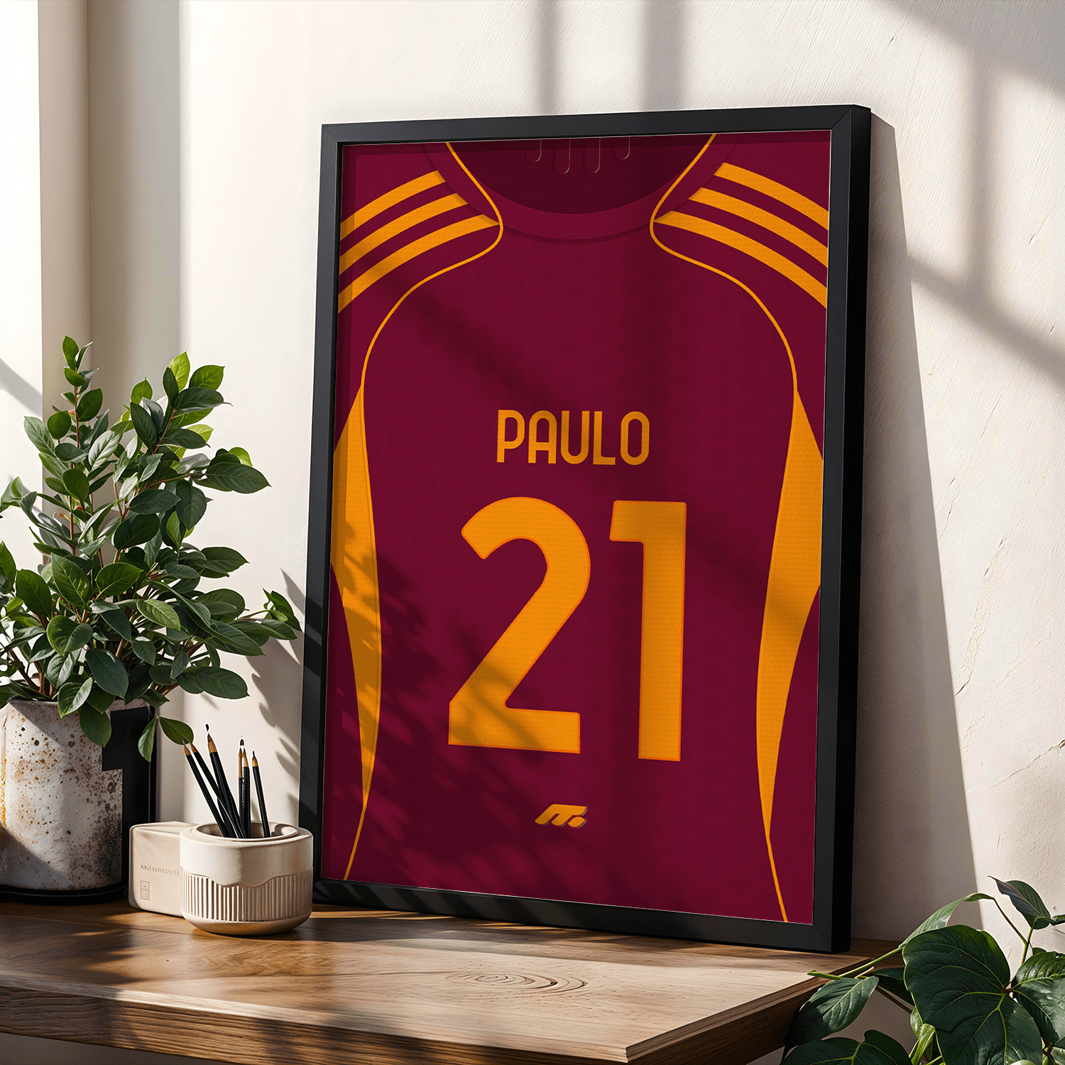 Affiche AS Roma football personnalisable à imprimer