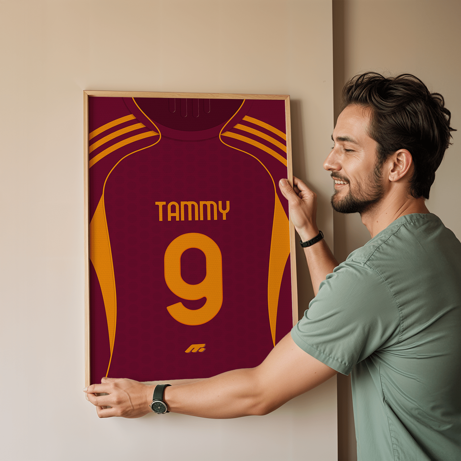 Affiche AS Roma football personnalisable à imprimer