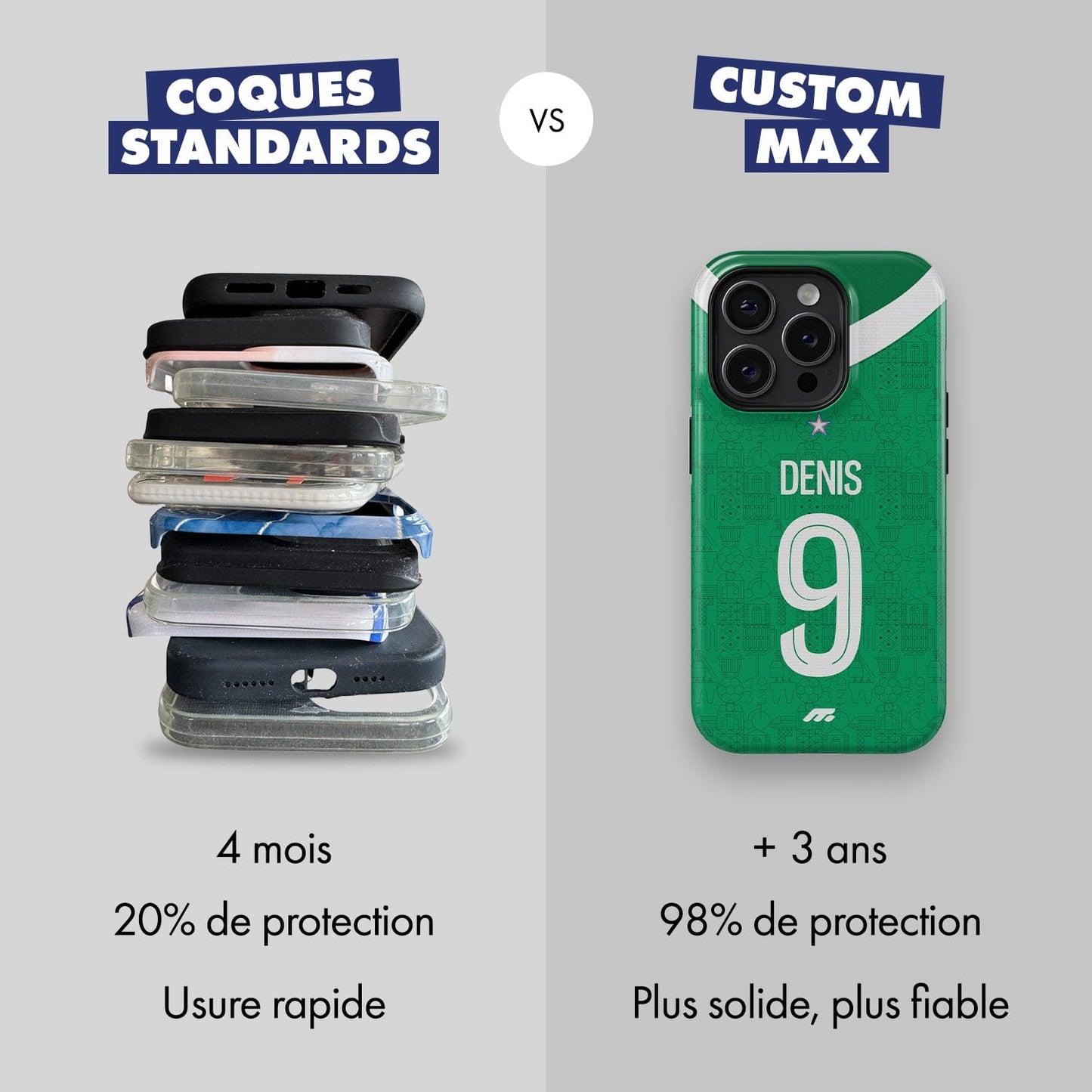 Coque AS Saint Etienne personnalisable