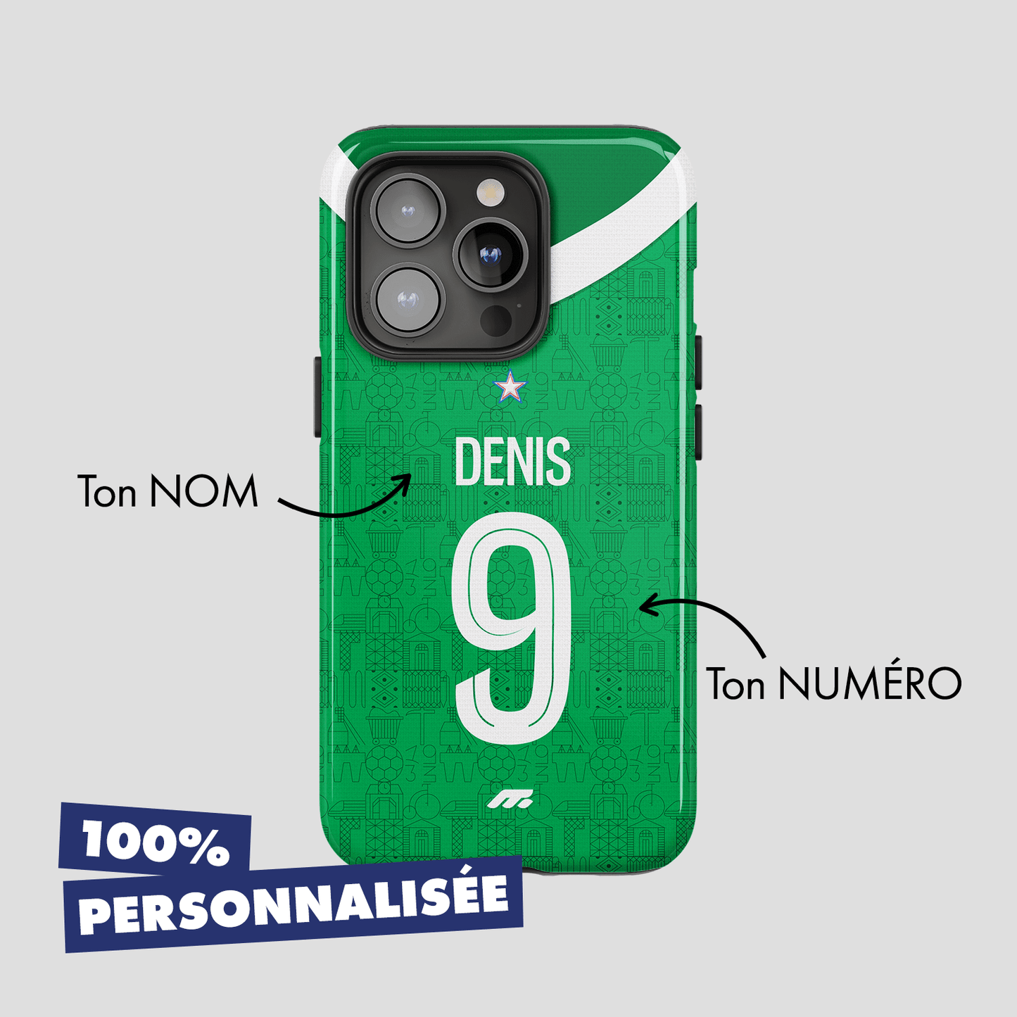 Coque AS Saint Etienne personnalisable