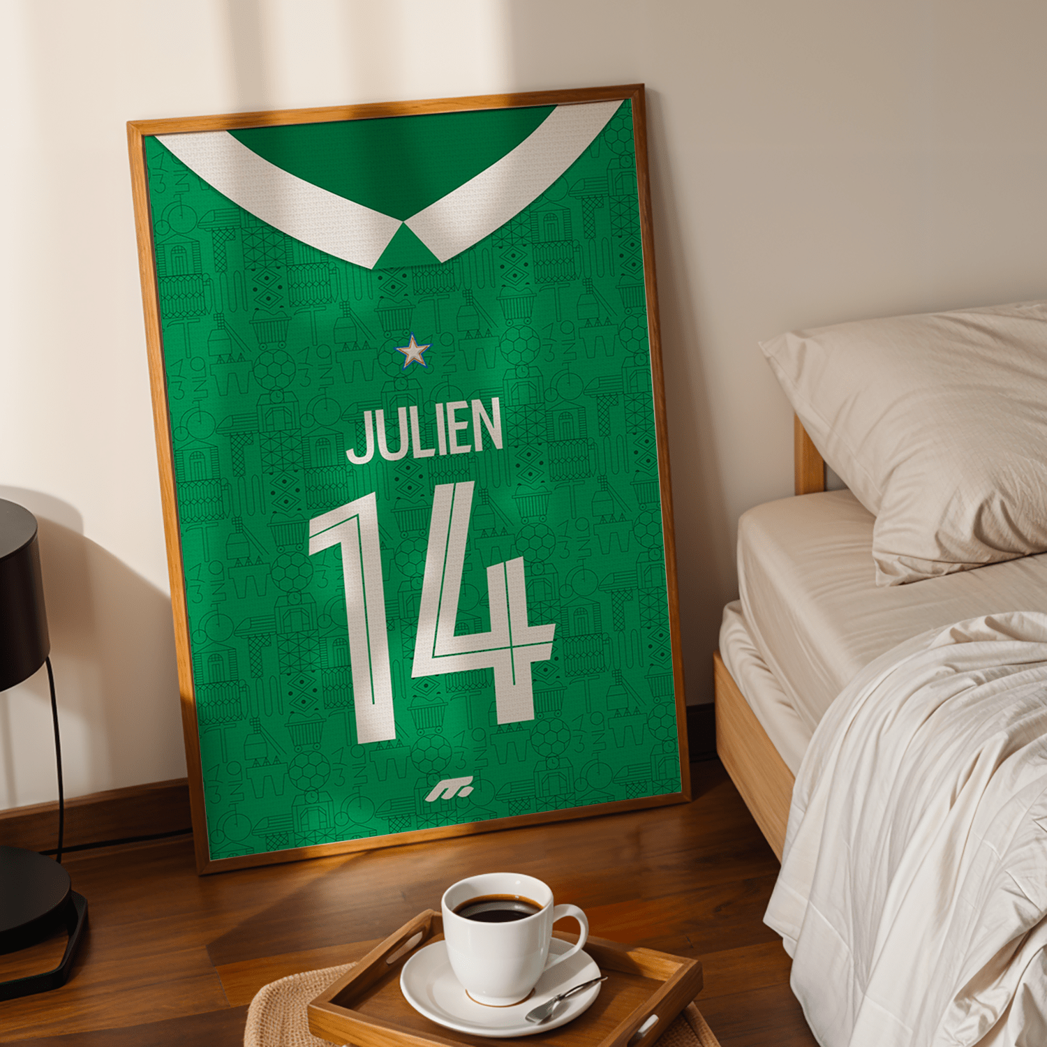 Affiche AS Saint-Etienne football personnalisable à imprimer