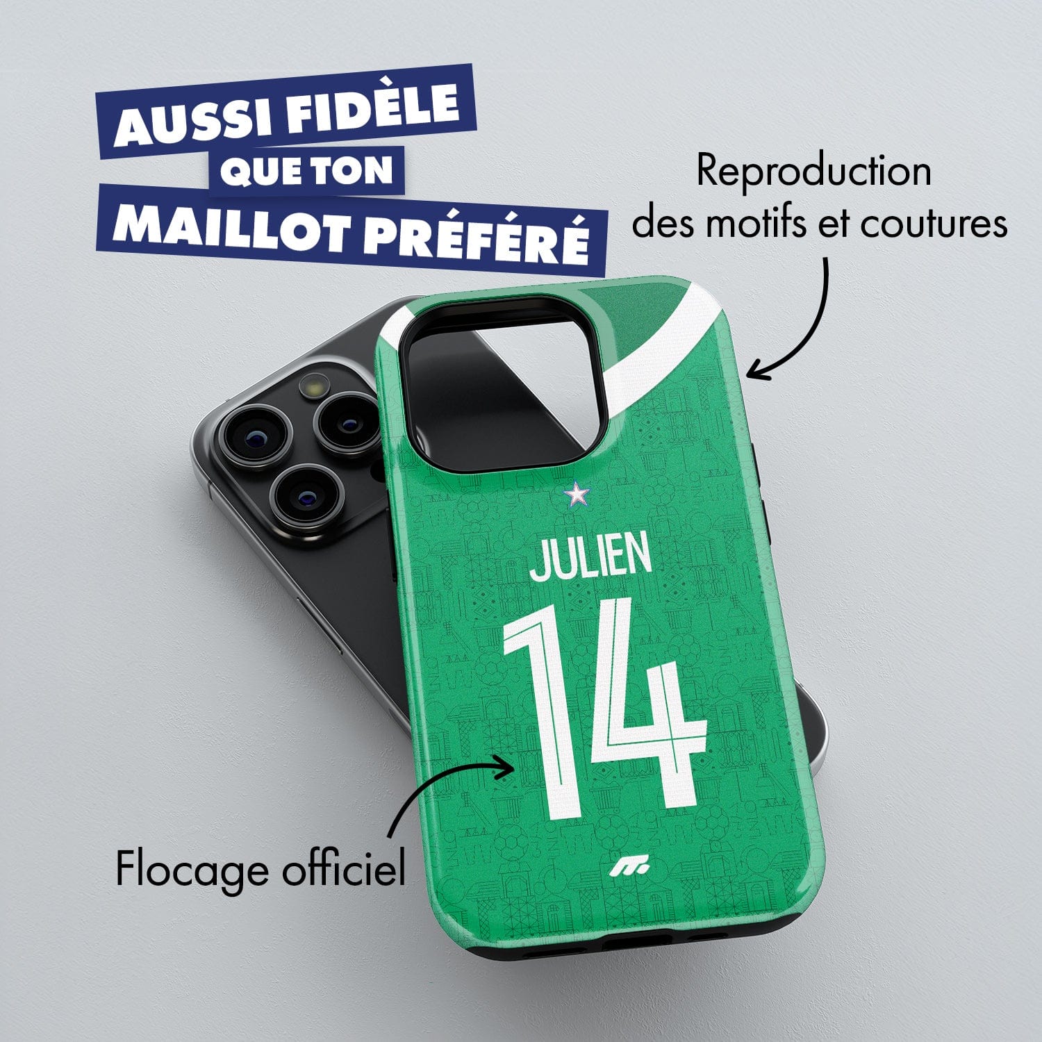 Coque AS Saint Etienne personnalisable