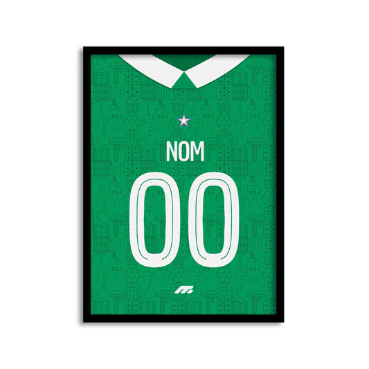 Affiche AS Saint-Etienne football personnalisable à imprimer