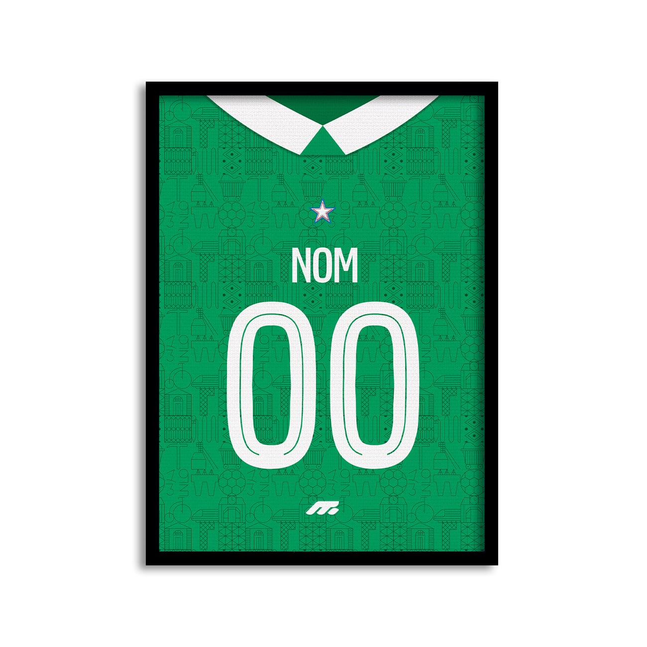 Affiche AS Saint-Etienne football personnalisable à imprimer