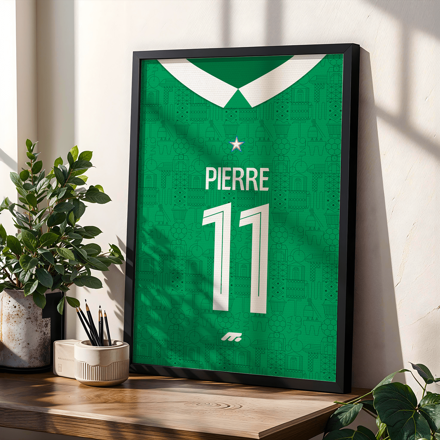 Affiche AS Saint-Etienne football personnalisable à imprimer
