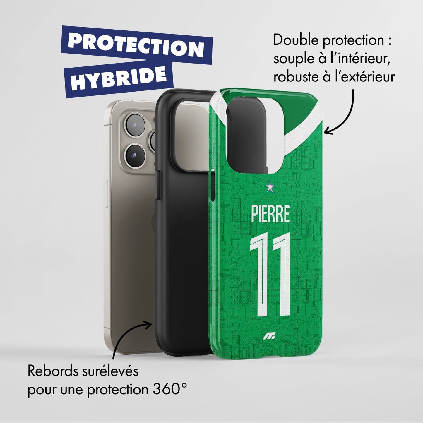 Coque AS Saint Etienne personnalisable