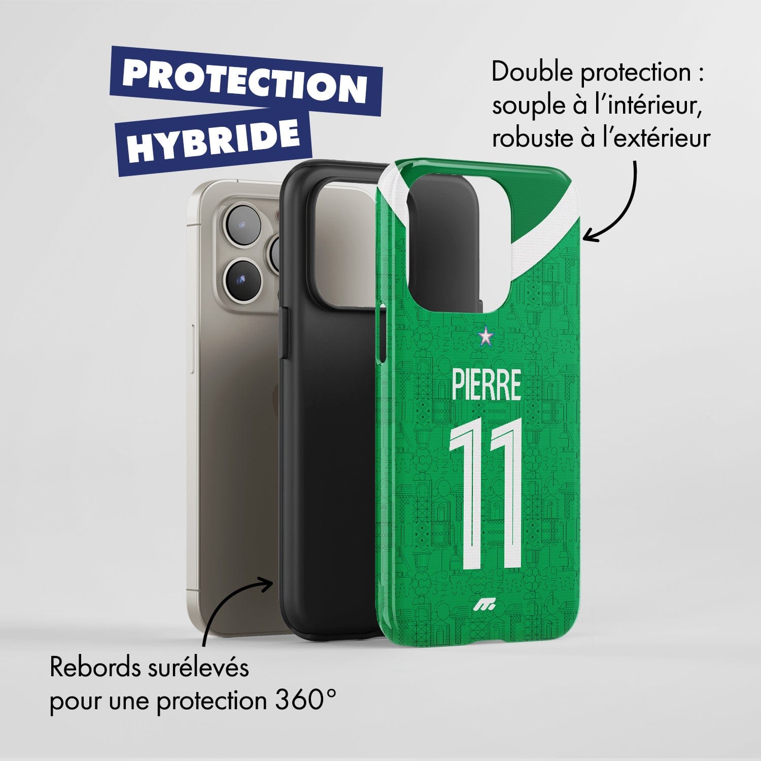 Coque AS Saint Etienne personnalisable