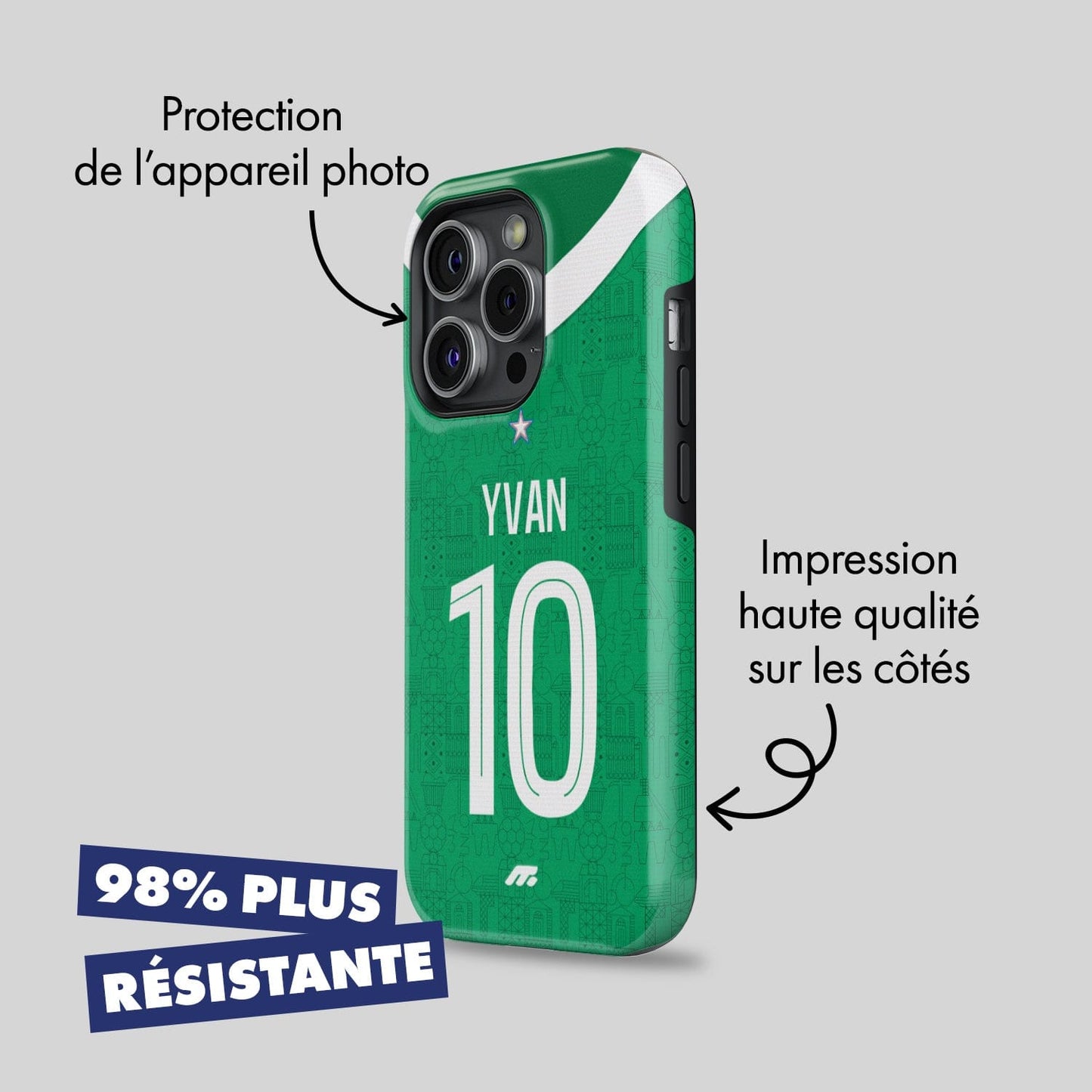 Coque AS Saint Etienne personnalisable