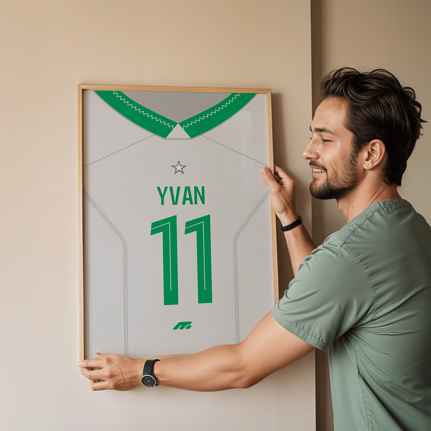 Affiche SAINT-ETIENNE football personnalisable à imprimer