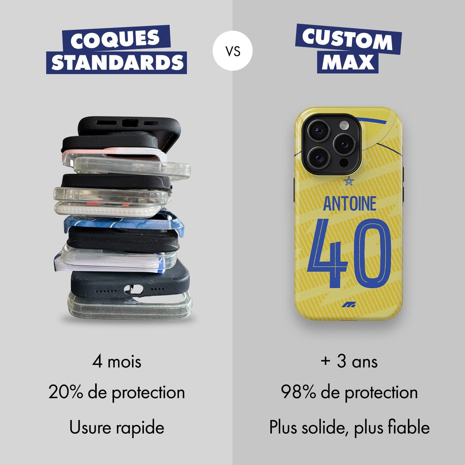 Coque de téléphone SAINT-ETIENNE personnalisable pour téléphone