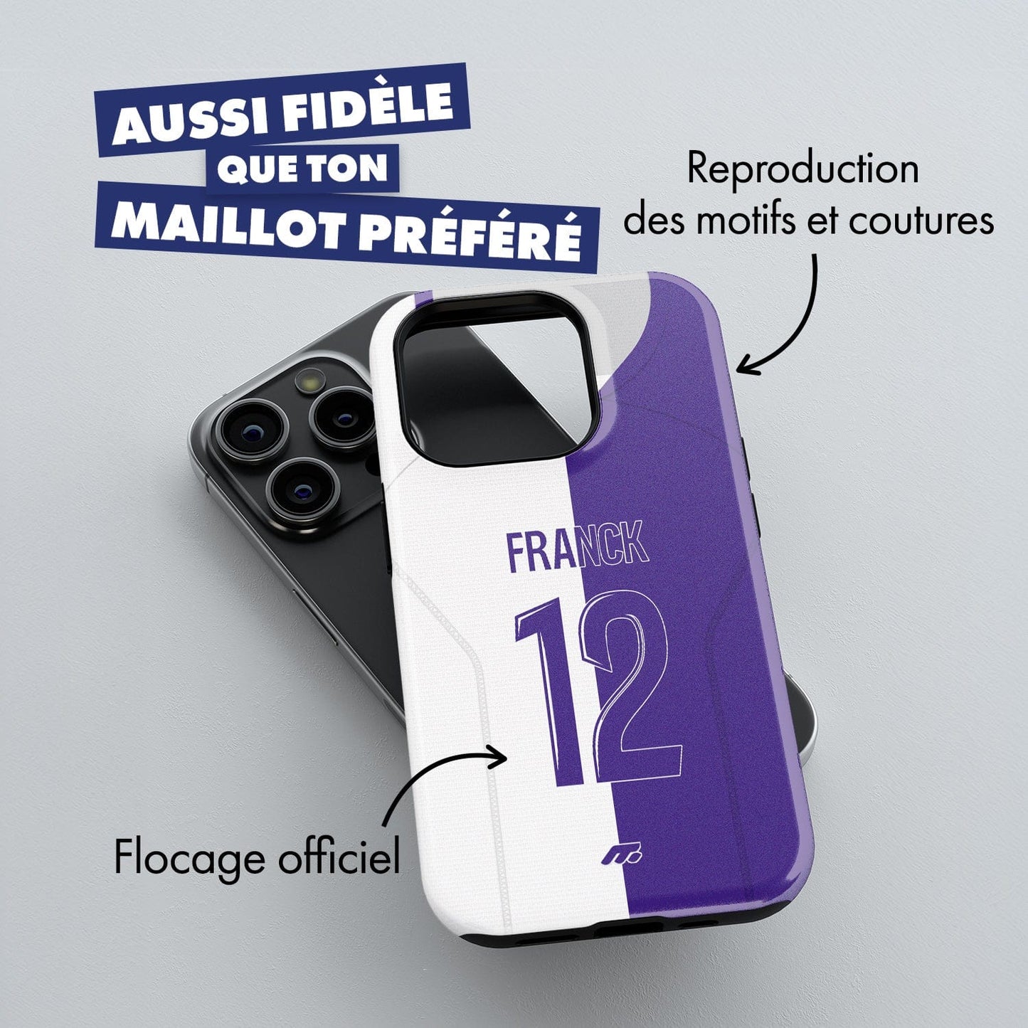 Coque Toulouse FC football personnalisable pour téléphone