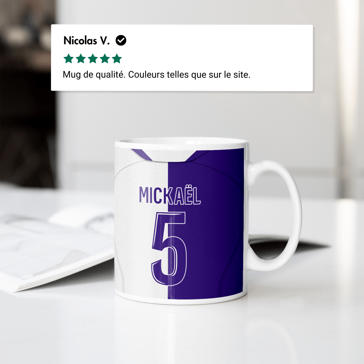 Mug Toulouse FC football personnalisable