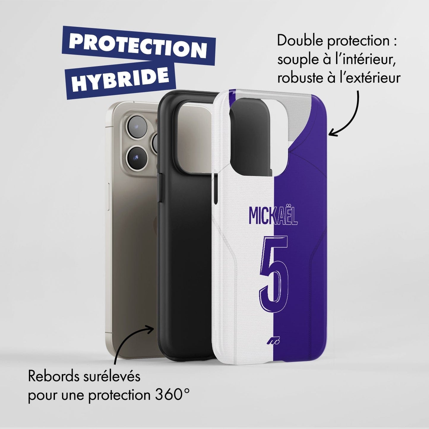 Coque Toulouse FC football personnalisable pour téléphone
