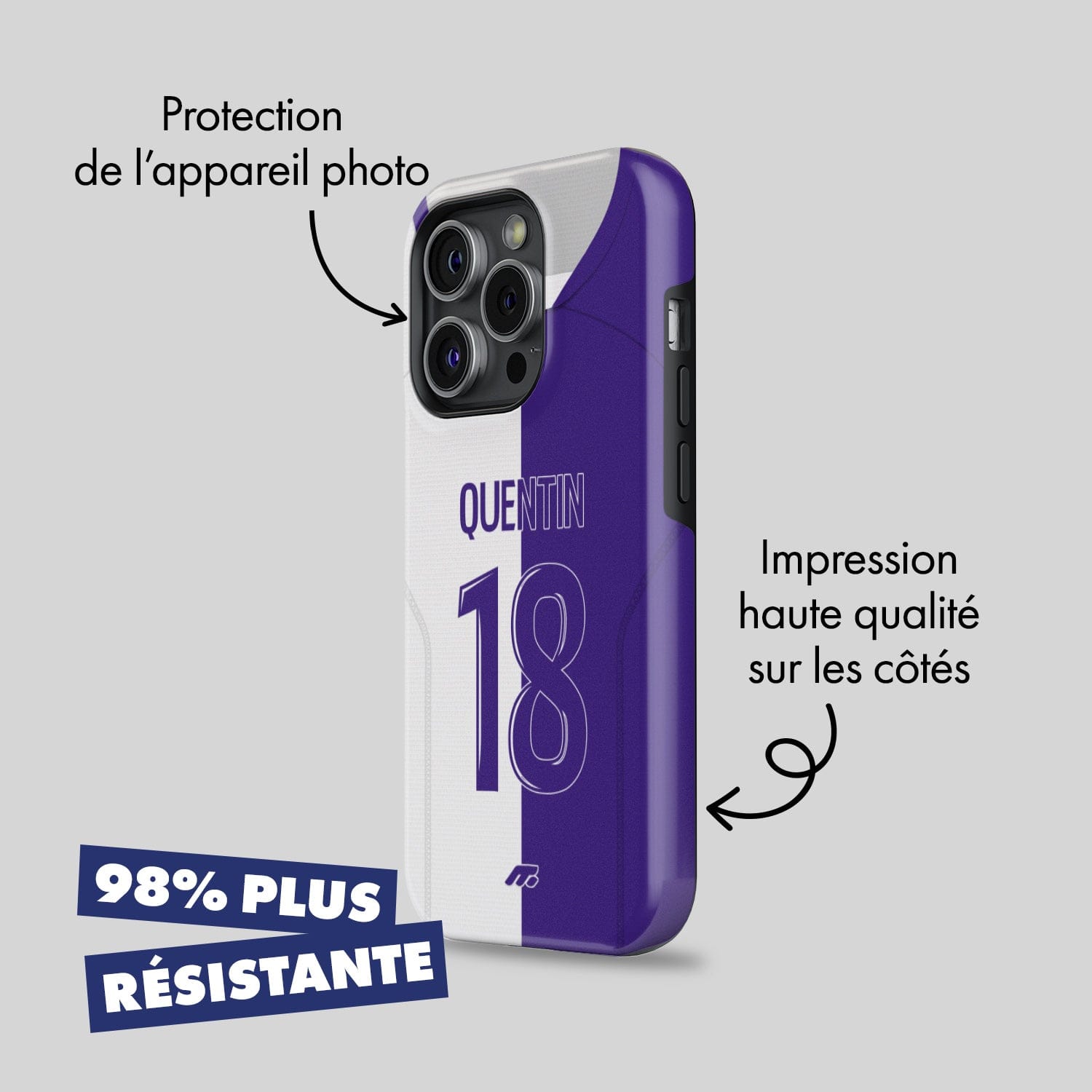 Coque Toulouse FC football personnalisable pour téléphone