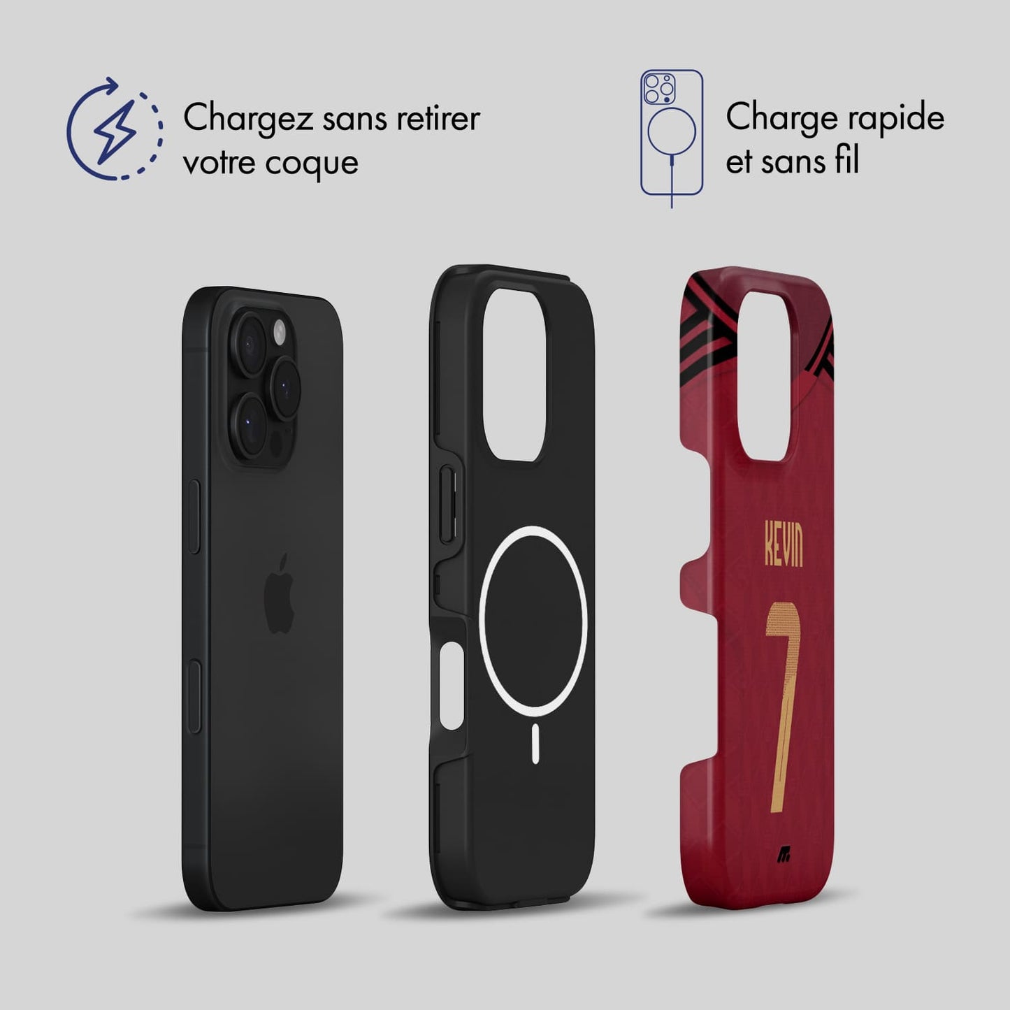 Coque de téléphone Magsafe Equipe de Belgique personnalisée