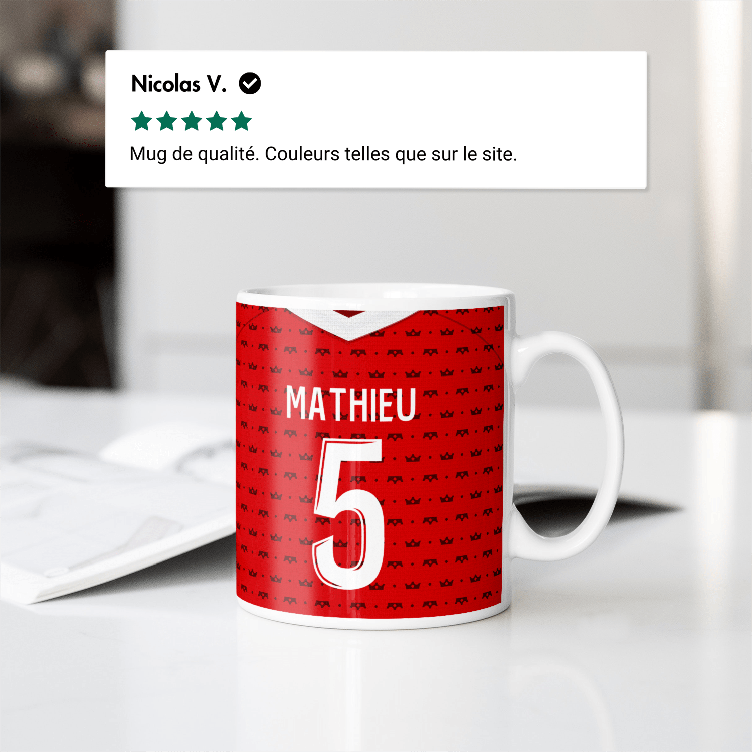 Mug Stade de Reims football personnalisable