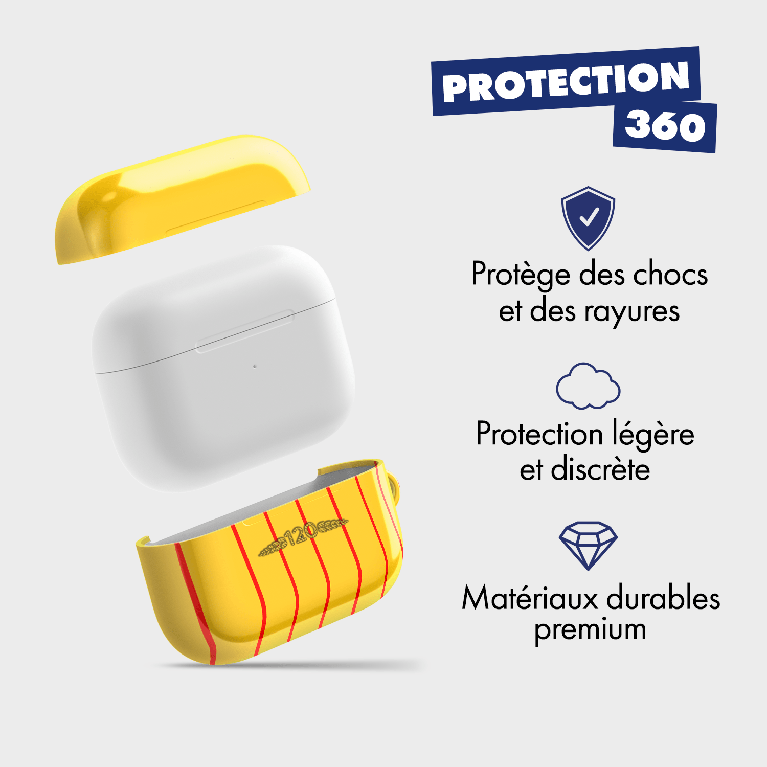 Coque pour AirPods & Samsung buds football RC Lens