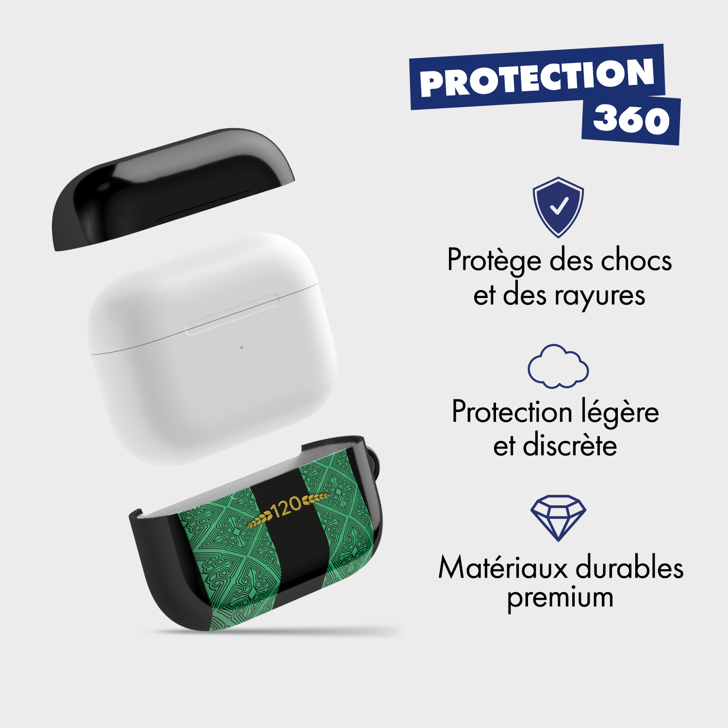 Coque pour AirPods & Samsung buds football RC Lens