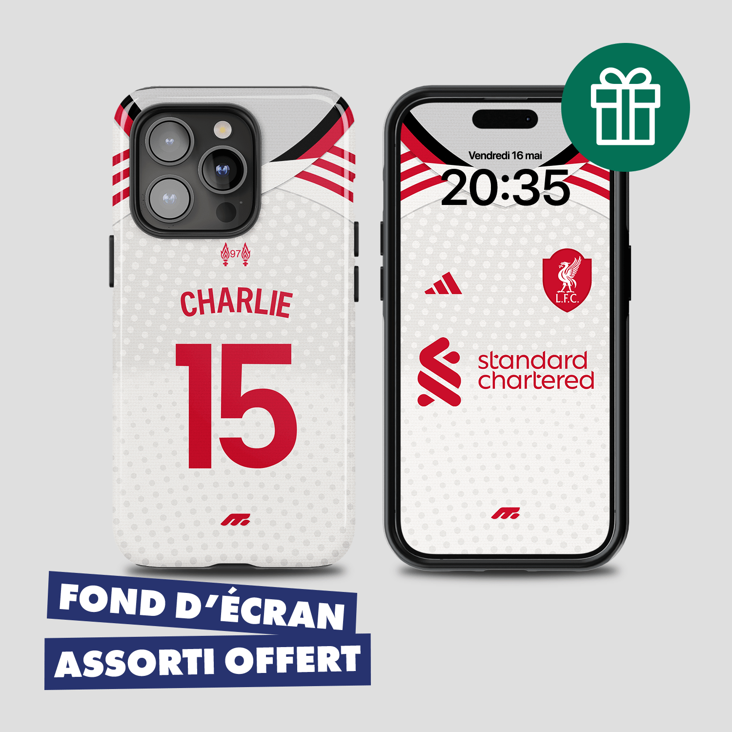 Coque de téléphone LIVERPOOL personnalisable pour téléphone