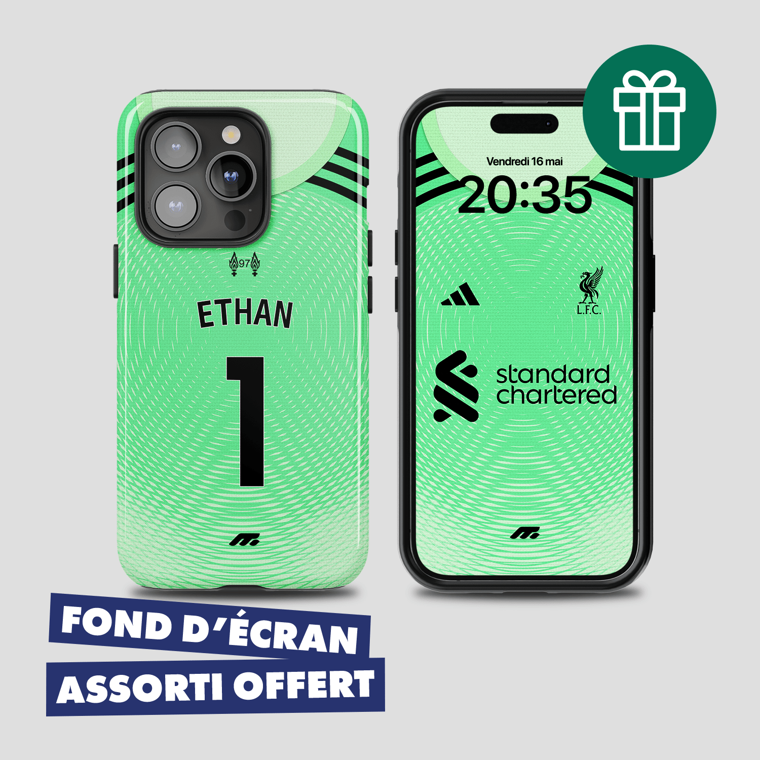 Coque de téléphone LIVERPOOL personnalisable pour téléphone