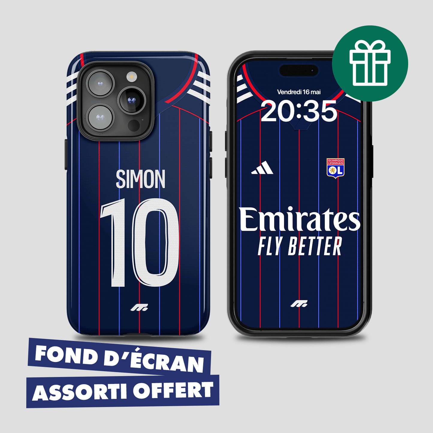 Coque Olympique Lyonnais football personnalisable pour téléphone
