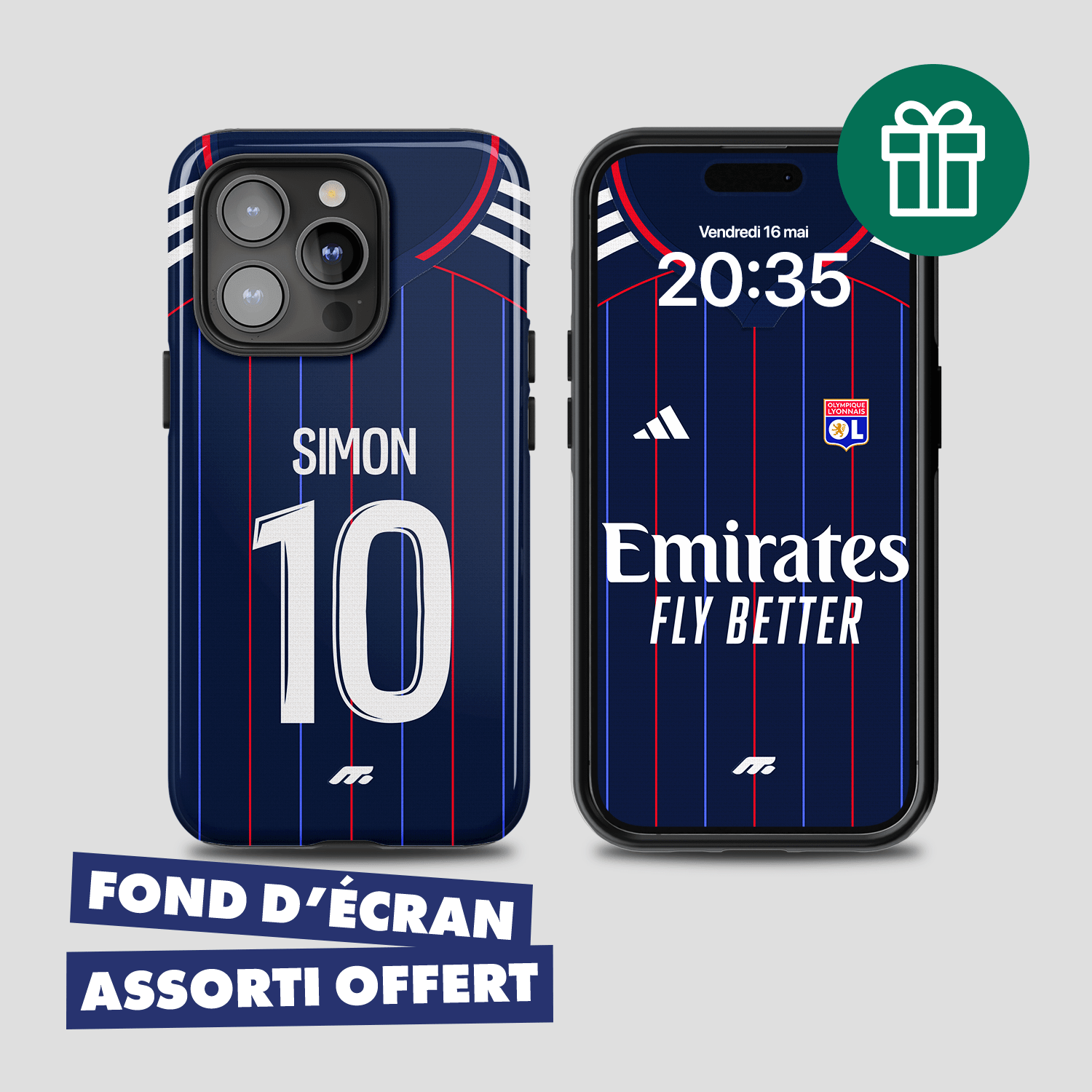 Coque Olympique Lyonnais football personnalisable pour téléphone