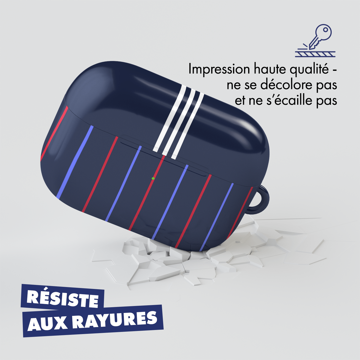 Coque pour AirPods & Samsung buds football Olympique lyonnais