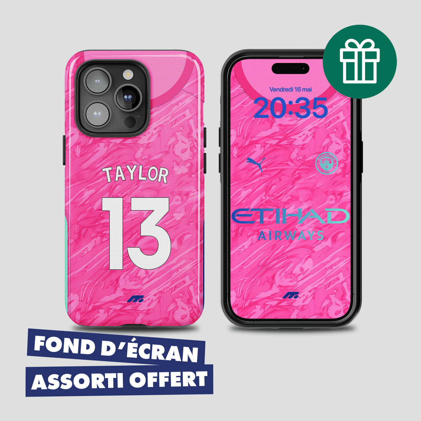 Coque Manchester City football personnalisable pour téléphone