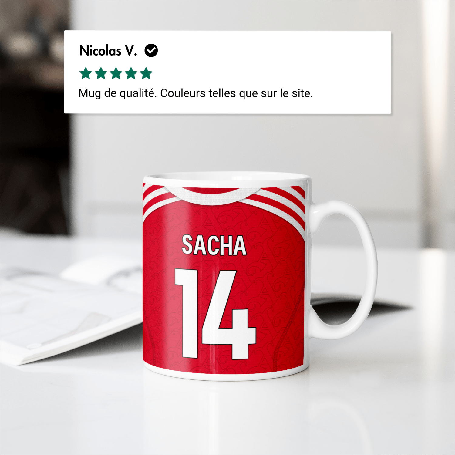 Mug Arsenal FC football personnalisable